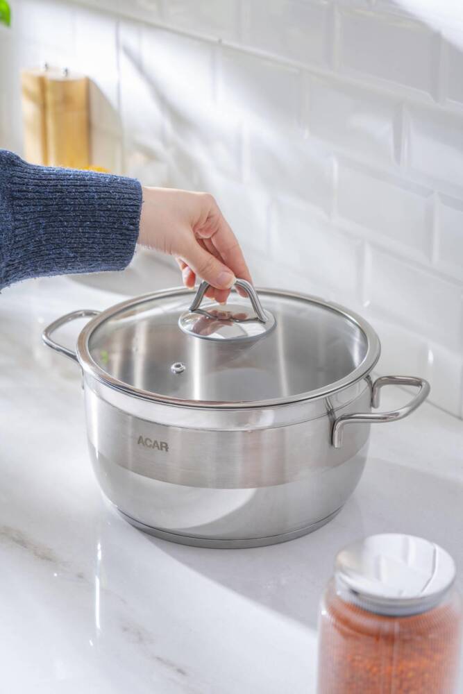 Acar Karat Çelik Derin Tencere - 24 cm 016463 Acar Karat Çelik Derin Tencere - 24 cm 016463