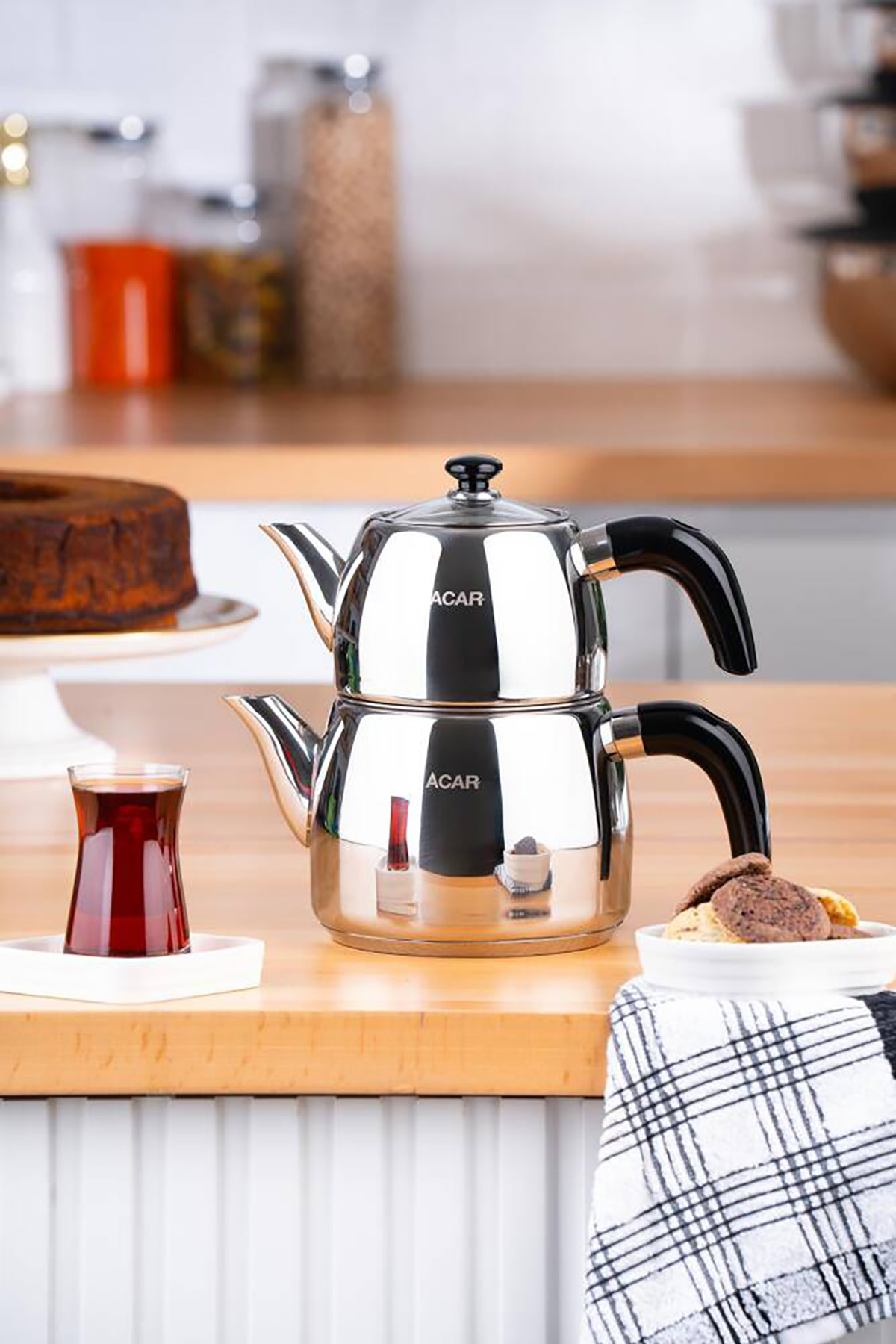 Acar Karat Perla Aile Boy Çaydanlık Takımı No:18 KRT-06527