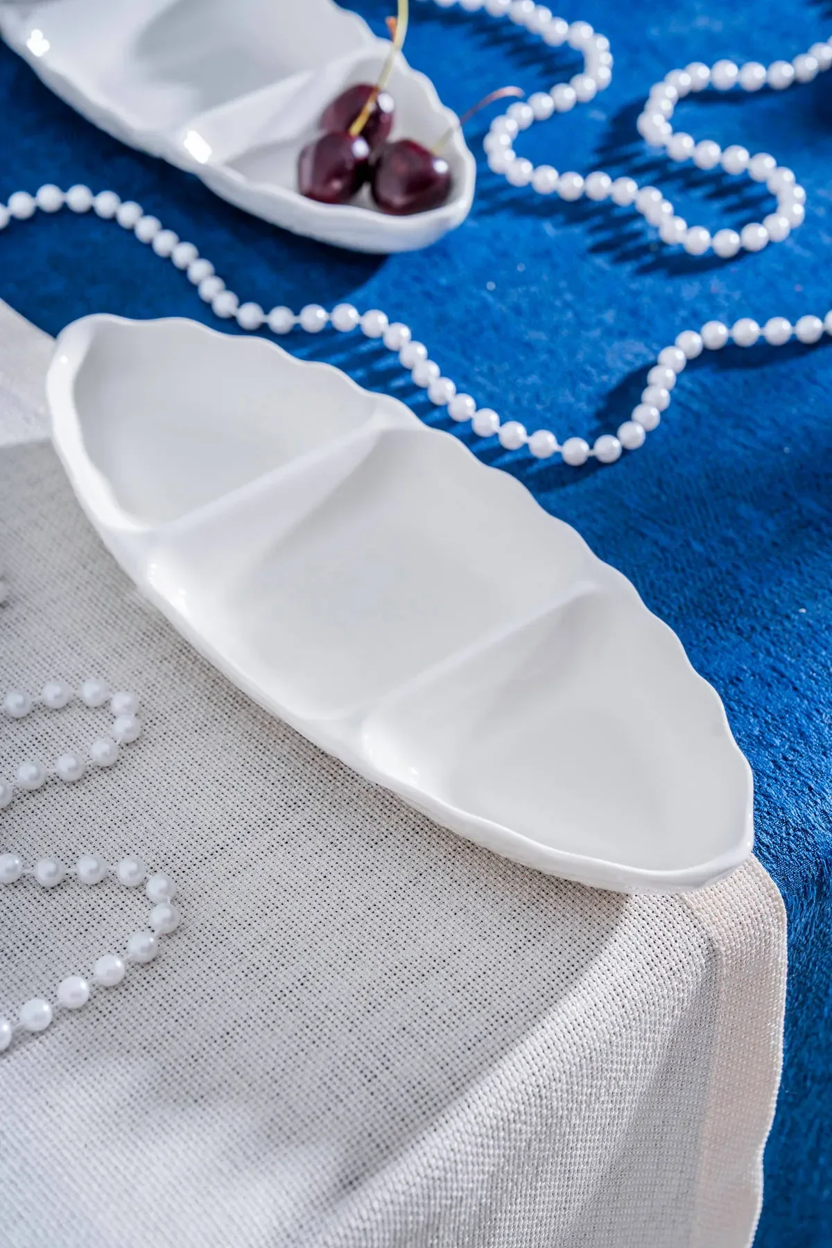 Acar King 3 Bölmeli Kayık Tabak 26 cm POR-07239