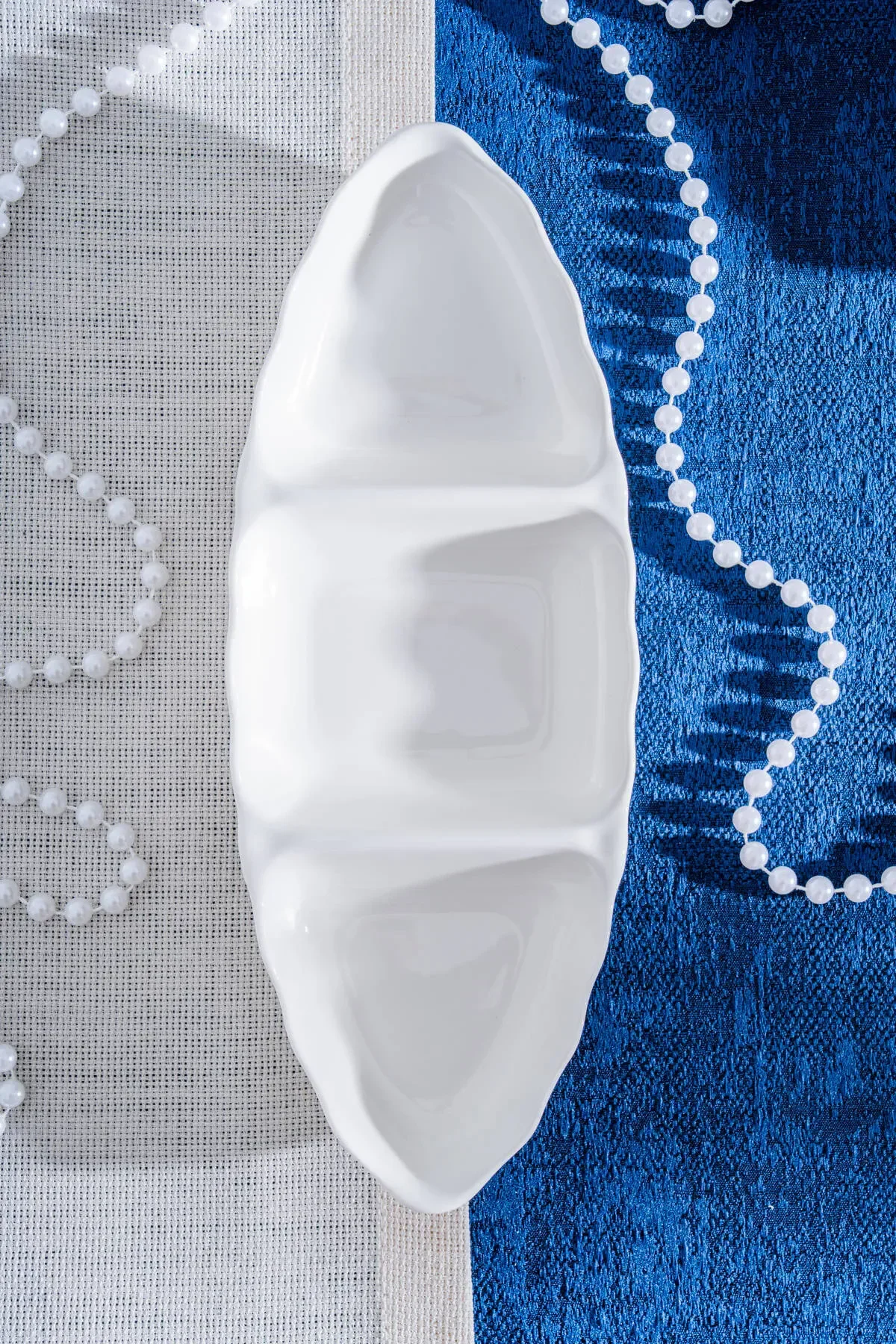 Acar King 3 Bölmeli Kayık Tabak 26 cm POR-07239