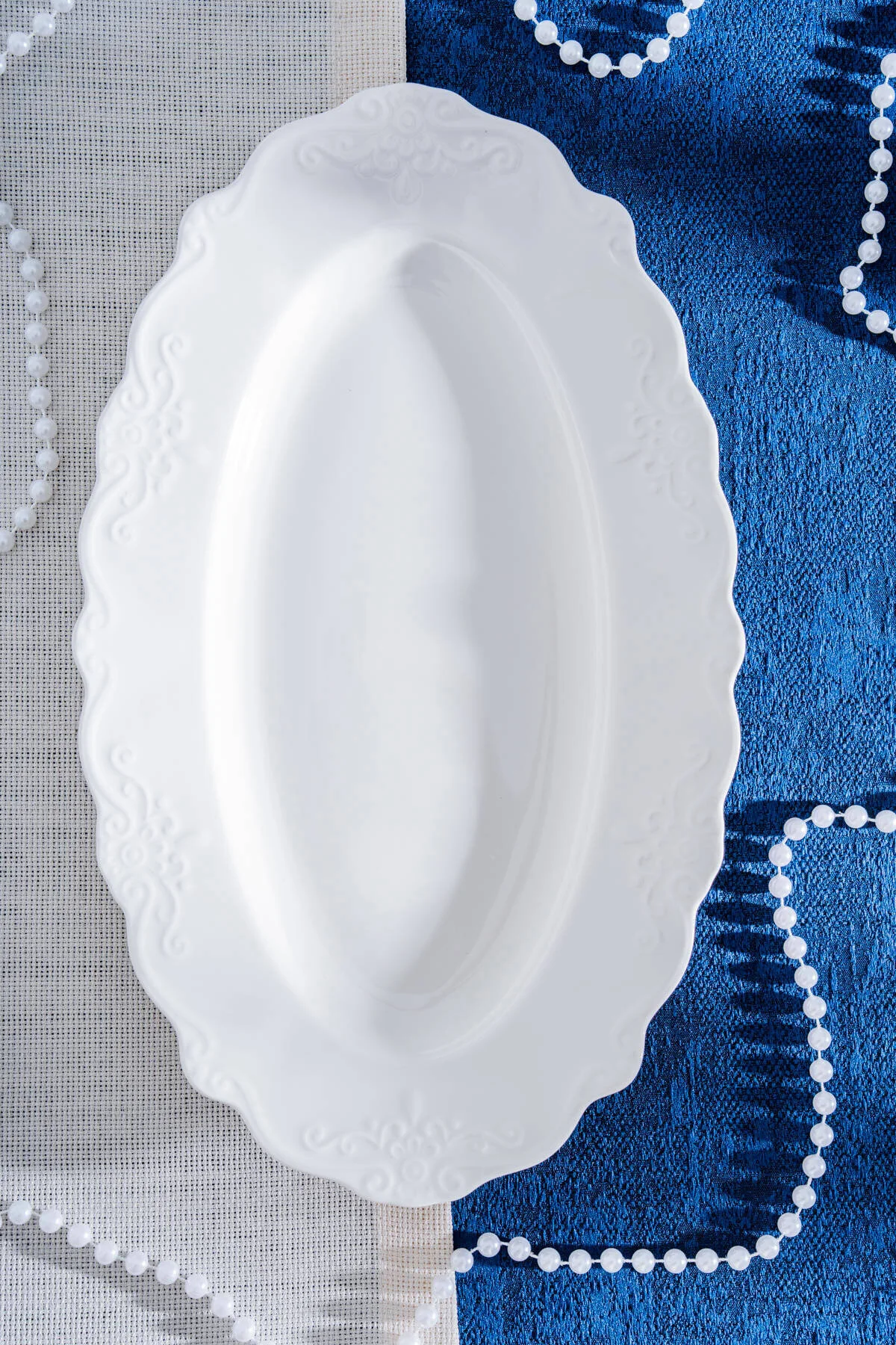 Acar King Oval Kayık Tabak 33 cm POR-07235