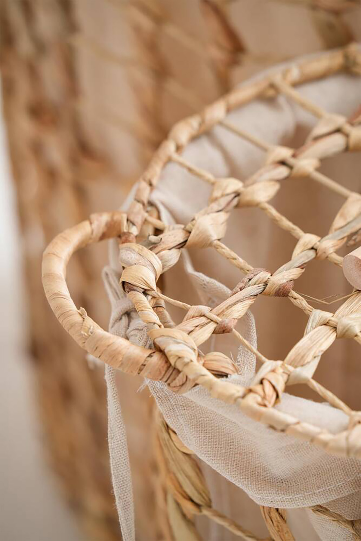 Acar Klen Yuvarlak 3 lü Hasır Çamaşır Sepeti LNY-06448