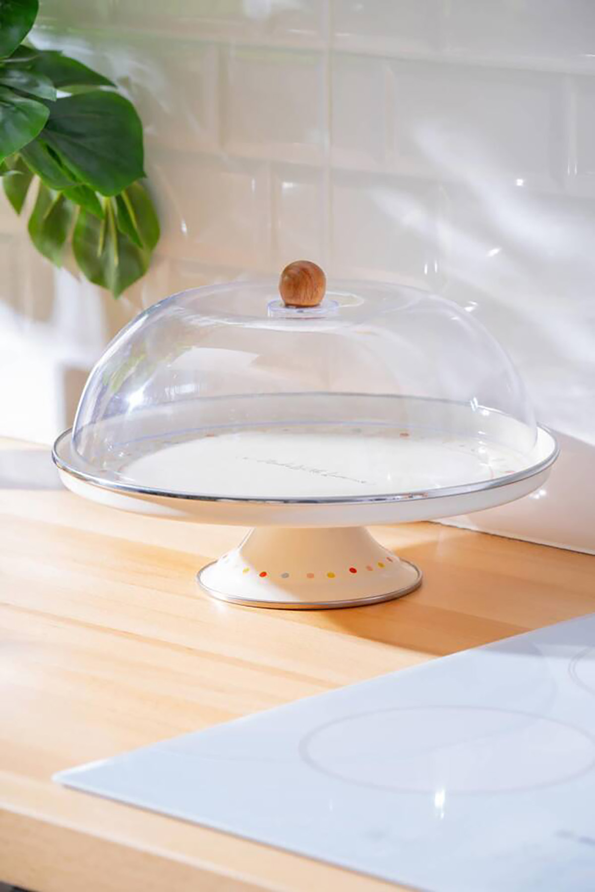 Acar Made With Love Emaye Ayaklı Kek Fanus - 30 cm XAP-07714