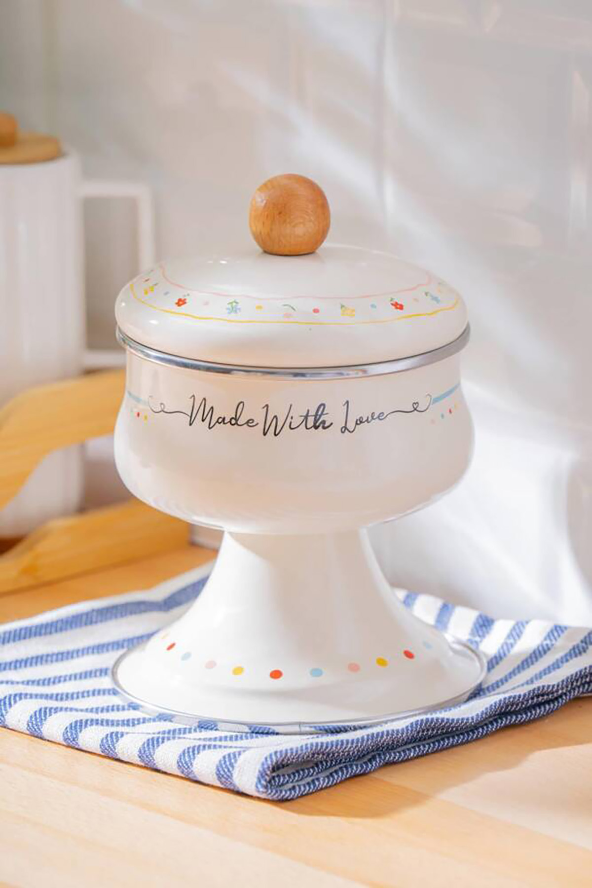 Acar Made With Love Emaye Ayaklı Şekerlik - 12 cm XAP-07713