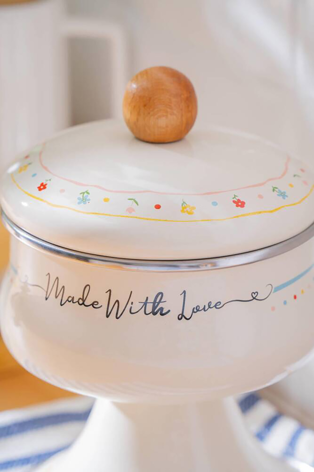 Acar Made With Love Emaye Ayaklı Şekerlik - 12 cm XAP-07713