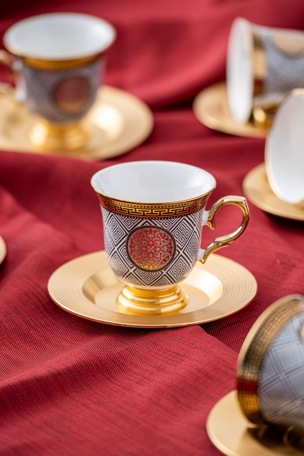 Acar Magnus 6 Kişilik Porselen Kahve Fincanı Takımı - 90 ml KOH-05014 Acar Magnus 6 Kişilik Porselen Kahve Fincanı Takımı - 90 ml KOH-05014