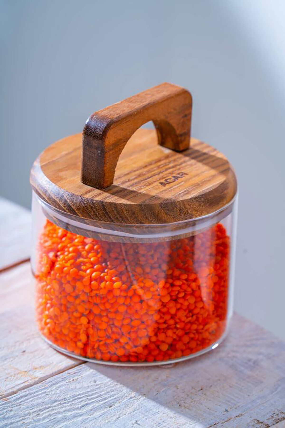 Acar Malibu Akasya Kapaklı Borosilikat Cam Kavanoz - 350 ml LND-07569