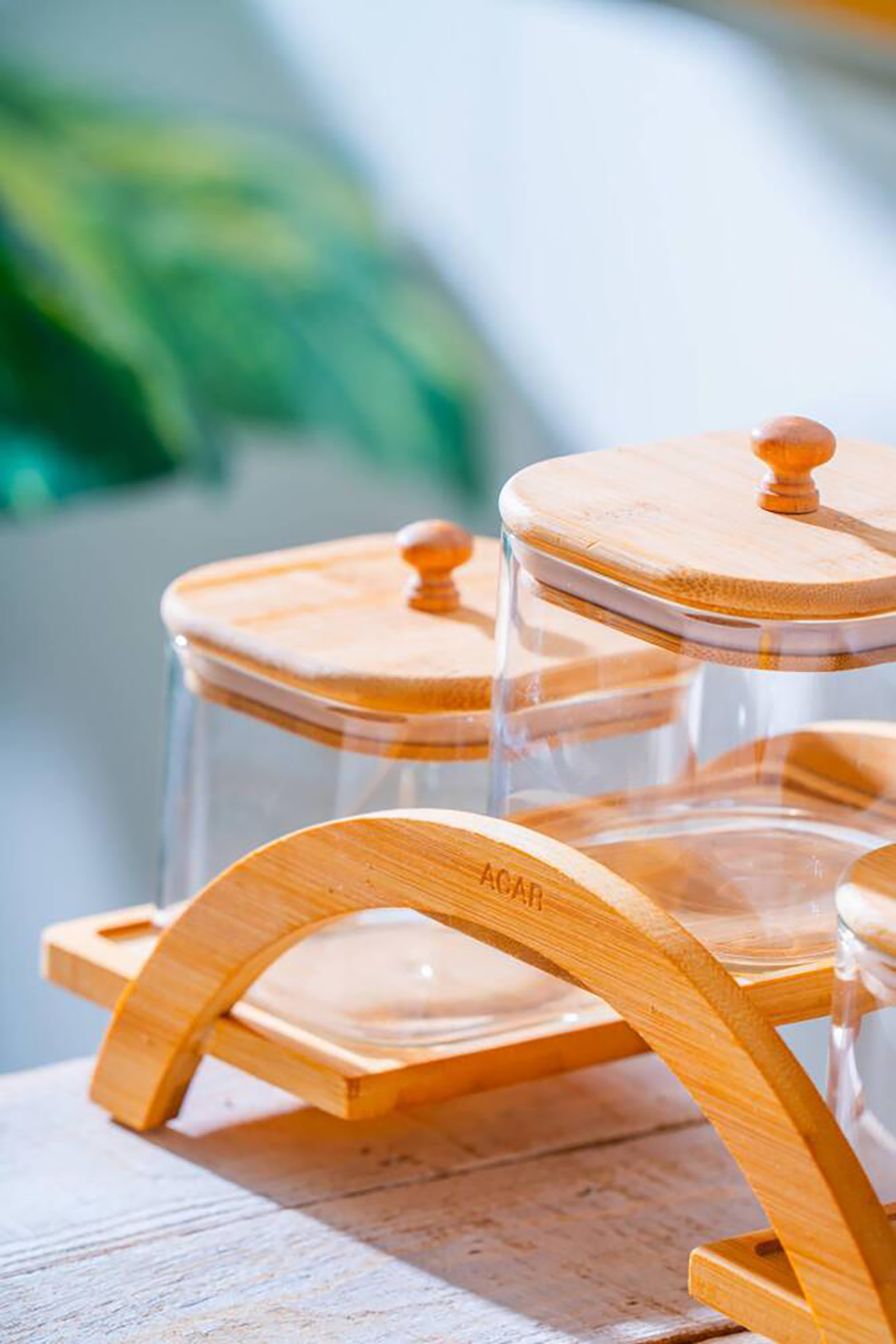 Acar Malibu Bambu Gondol Standlı 3 lü Borosilikat Cam Baharatlık Seti LND-07579 Acar Malibu Bambu Gondol Standlı 3 lü Borosilikat Cam Baharatlık Seti LND-07579