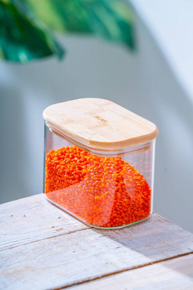 Acar Malibu Bambu Kapaklı Borosilikat Cam Kavanoz - 500 ml LND-07565