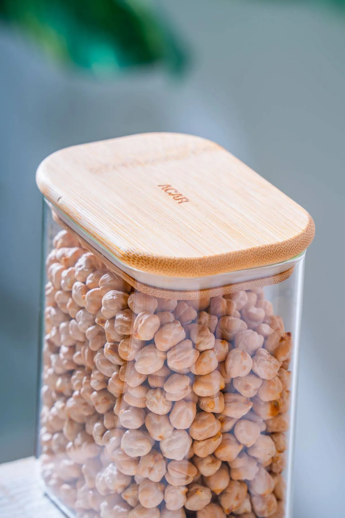 Acar Malıbu Bambu Kapaklı Cam Kavanoz LND-07566