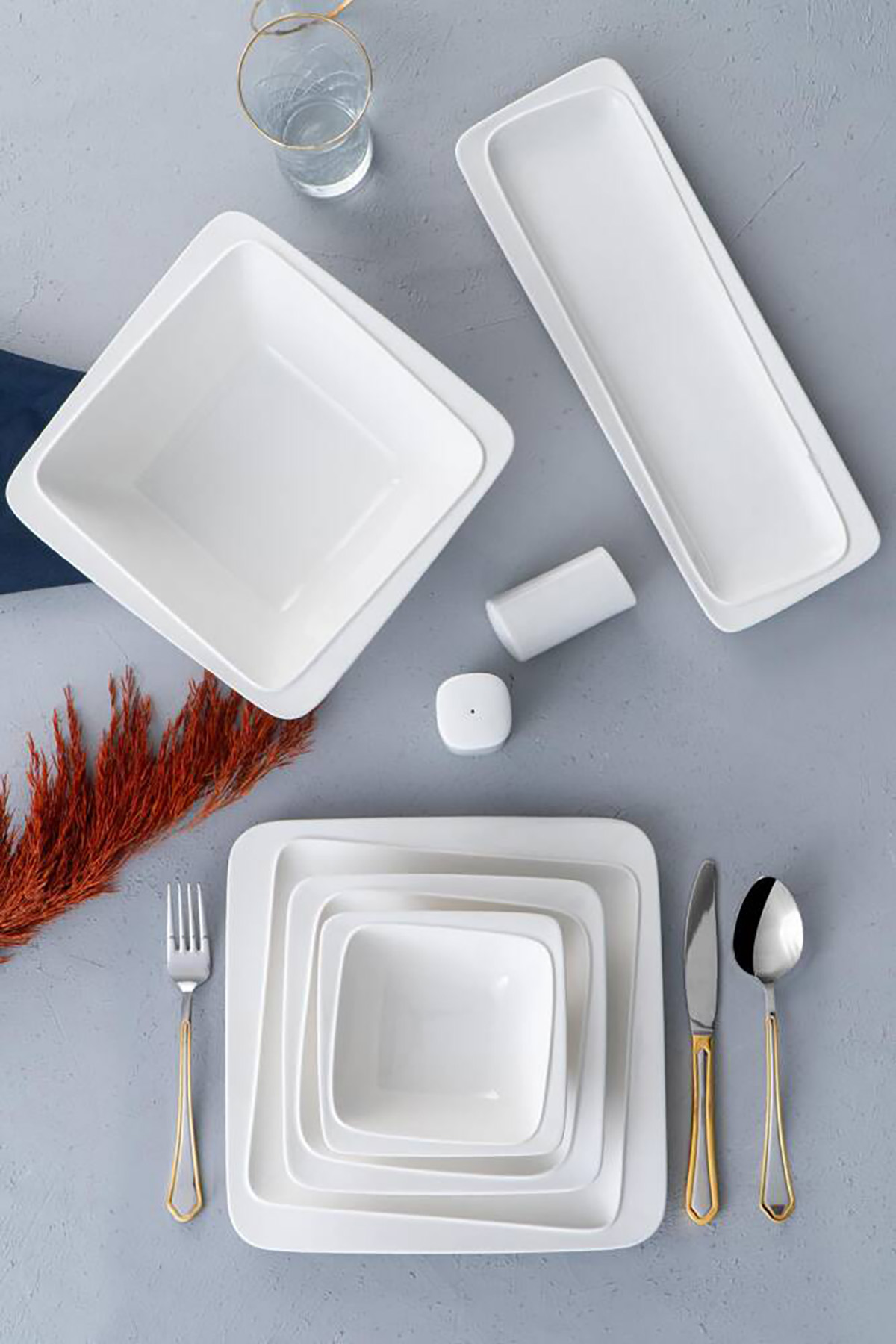 Acar Masal 6 Kişilik 22 Parça Porselen Yemek Takımı SND-05626