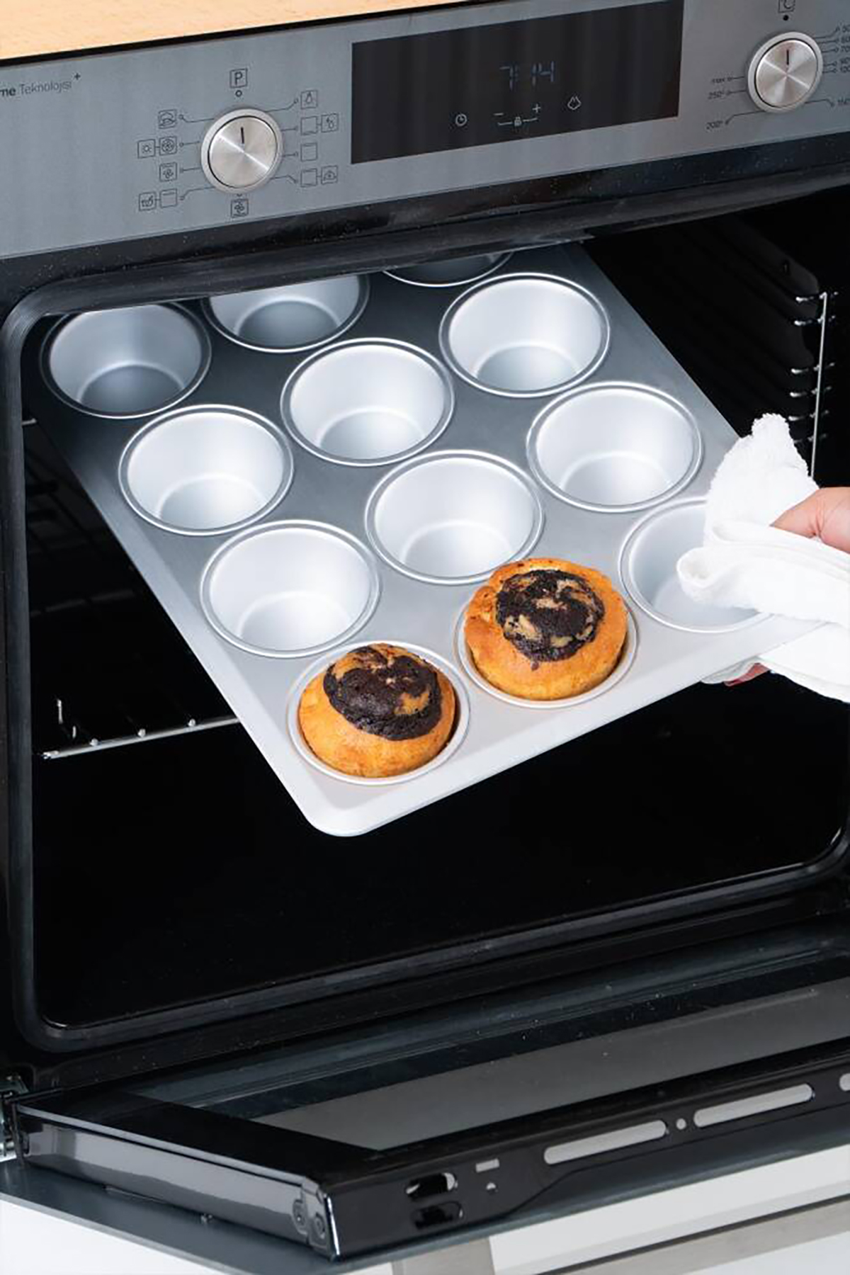 Acar Mate Dikdörtgen Muffin Kek Kalıbı - 38.5 cm MOON-05774