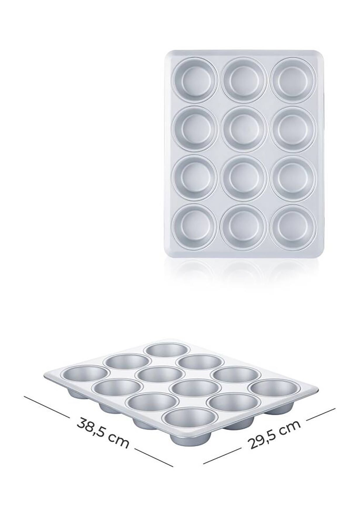 Acar Mate Dikdörtgen Muffin Kek Kalıbı - 38.5 cm MOON-05774 Acar Mate Dikdörtgen Muffin Kek Kalıbı - 38.5 cm MOON-05774