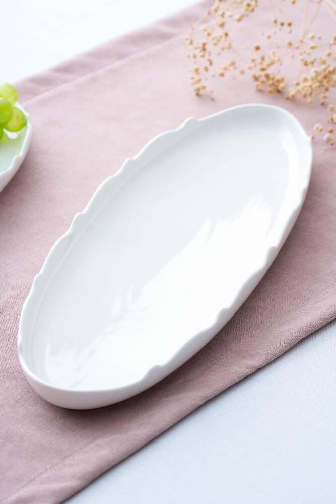 Acar Nirvana Oval Kayık Tabak - 40 cm POR-06313 Acar Nirvana Oval Kayık Tabak - 40 cm POR-06313