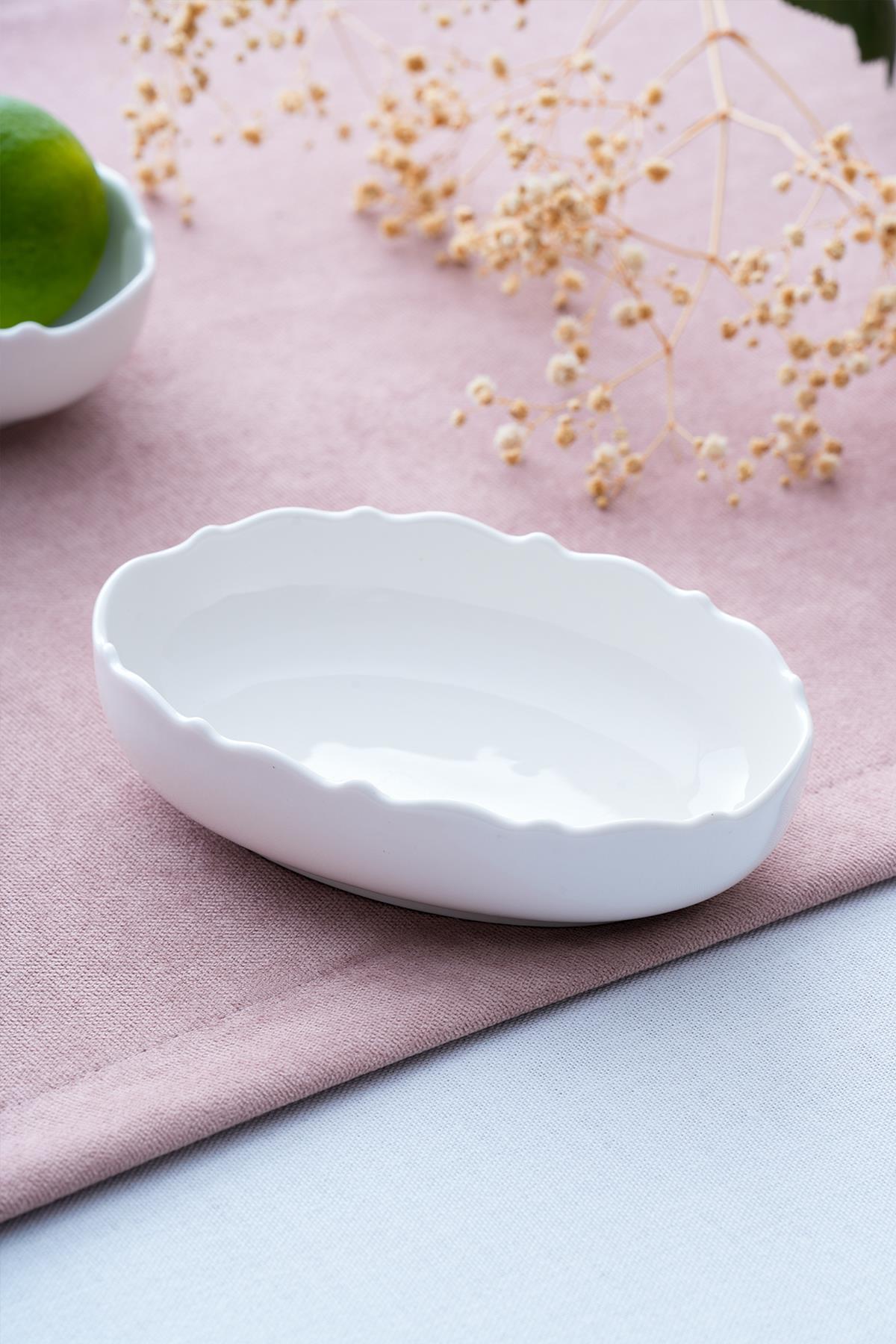 Acar Nirvana Oval Sunum Tabağı - 13.5 cm PORWM-06316 Acar Nirvana Oval Sunum Tabağı - 13.5 cm PORWM-06316