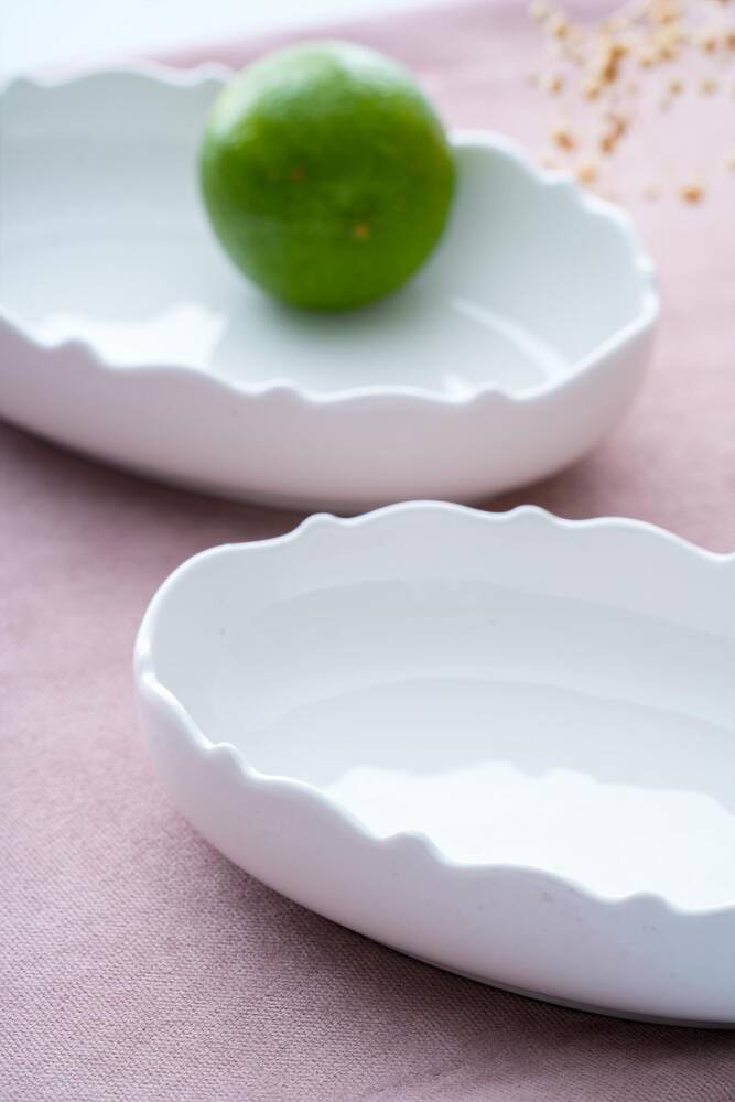 Acar Nirvana Oval Sunum Tabağı - 16.5 cm PORWM-06317