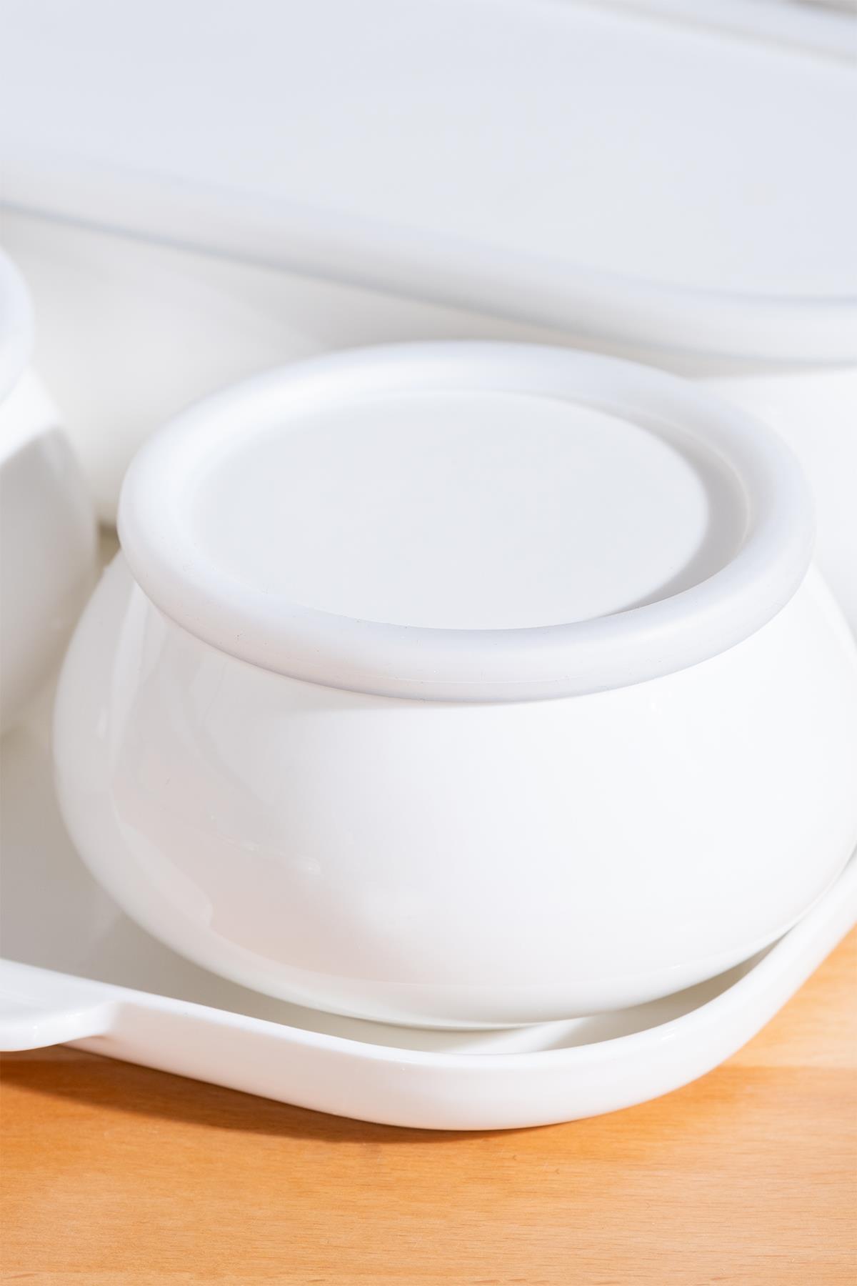 Acar Nora 6 Parça Porselen Kapaklı Kahvaltılık SCT-06164 Acar Nora 6 Parça Porselen Kapaklı Kahvaltılık SCT-06164