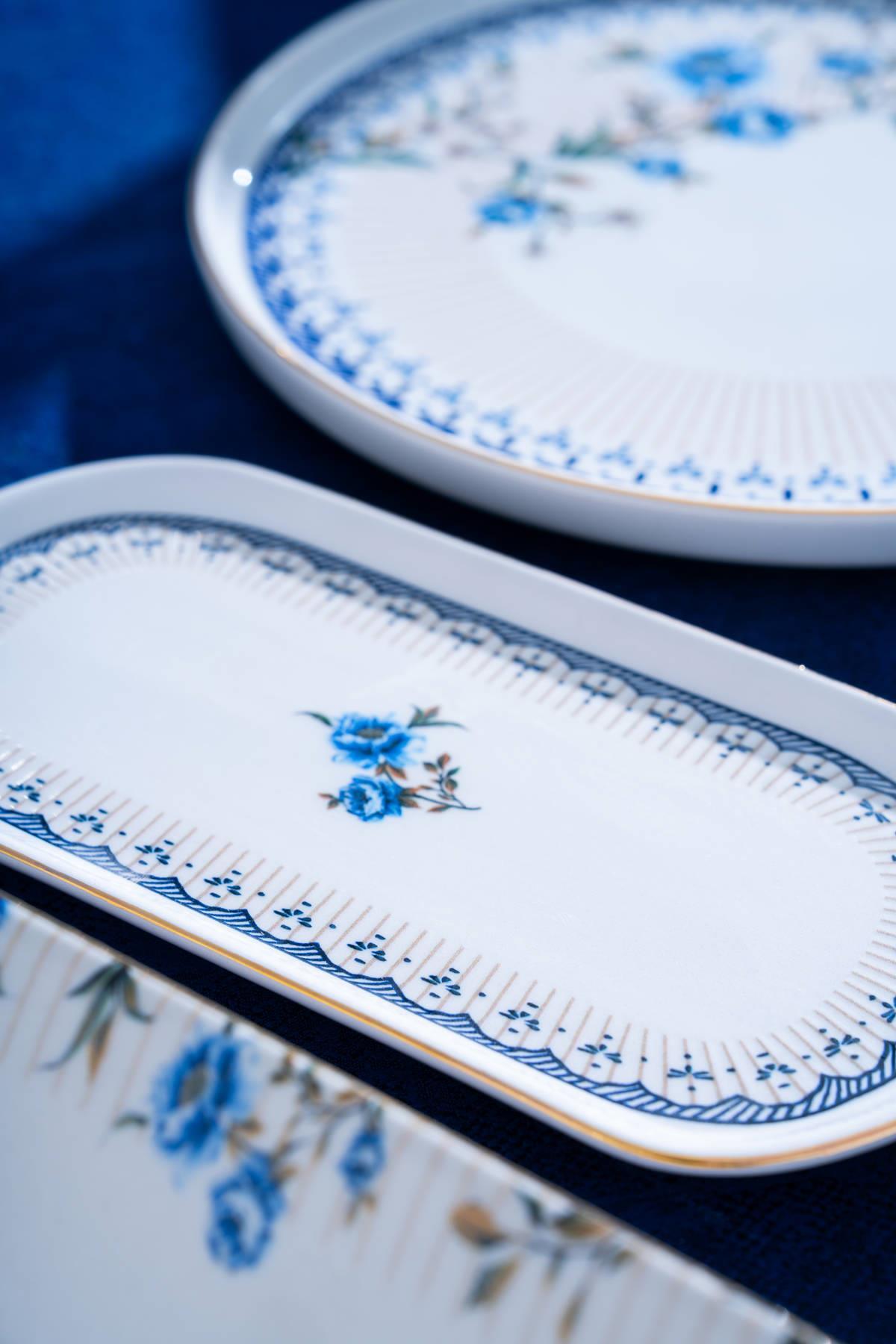 Acar Persea 6 Kişilik 27 Parça Yemek Takımı - Mavi