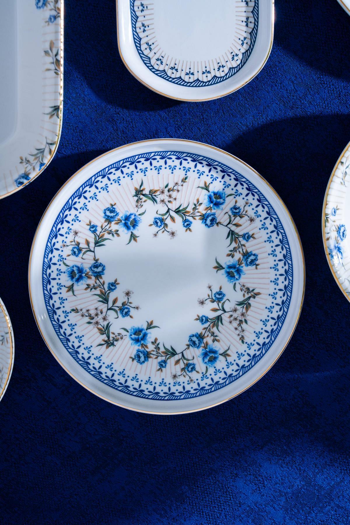 Acar Persea 6 Kişilik 27 Parça Yemek Takımı - Mavi