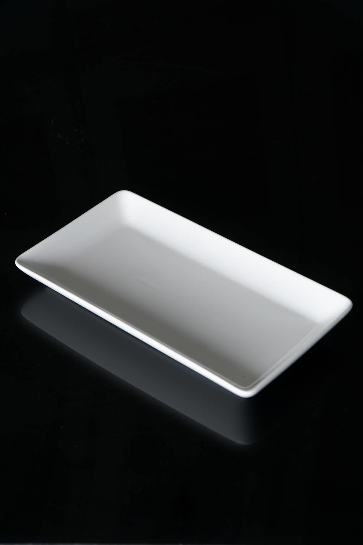 Acar Porselen Dikdörtgen Kayık Tabak 32,5 cm - Beyaz POR-008089