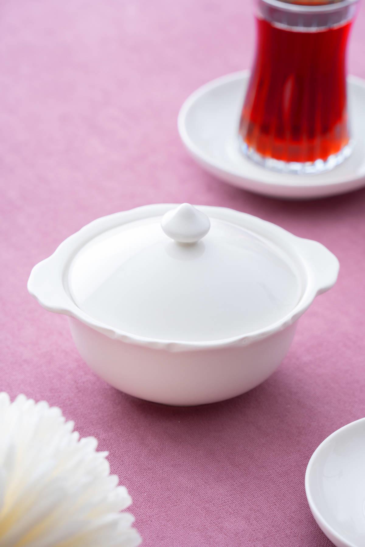 Acar Pure Carmen Kapaklı Kase Oval - Beyaz Acar Pure Carmen Kapaklı Kase Oval - Beyaz