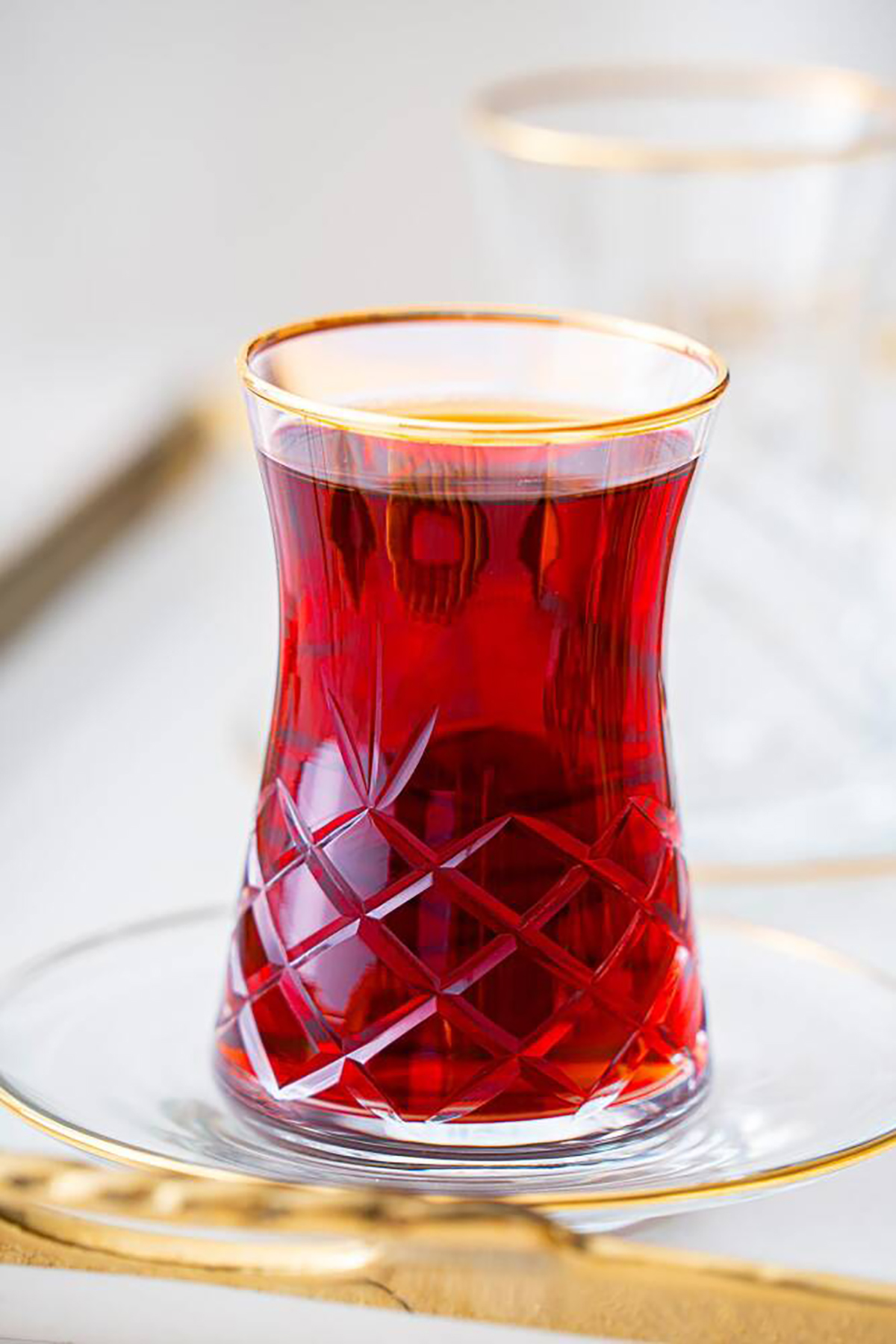 Acar Roland 6 Kişilik 12 Parça Çay Seti - Gold HMS-06750