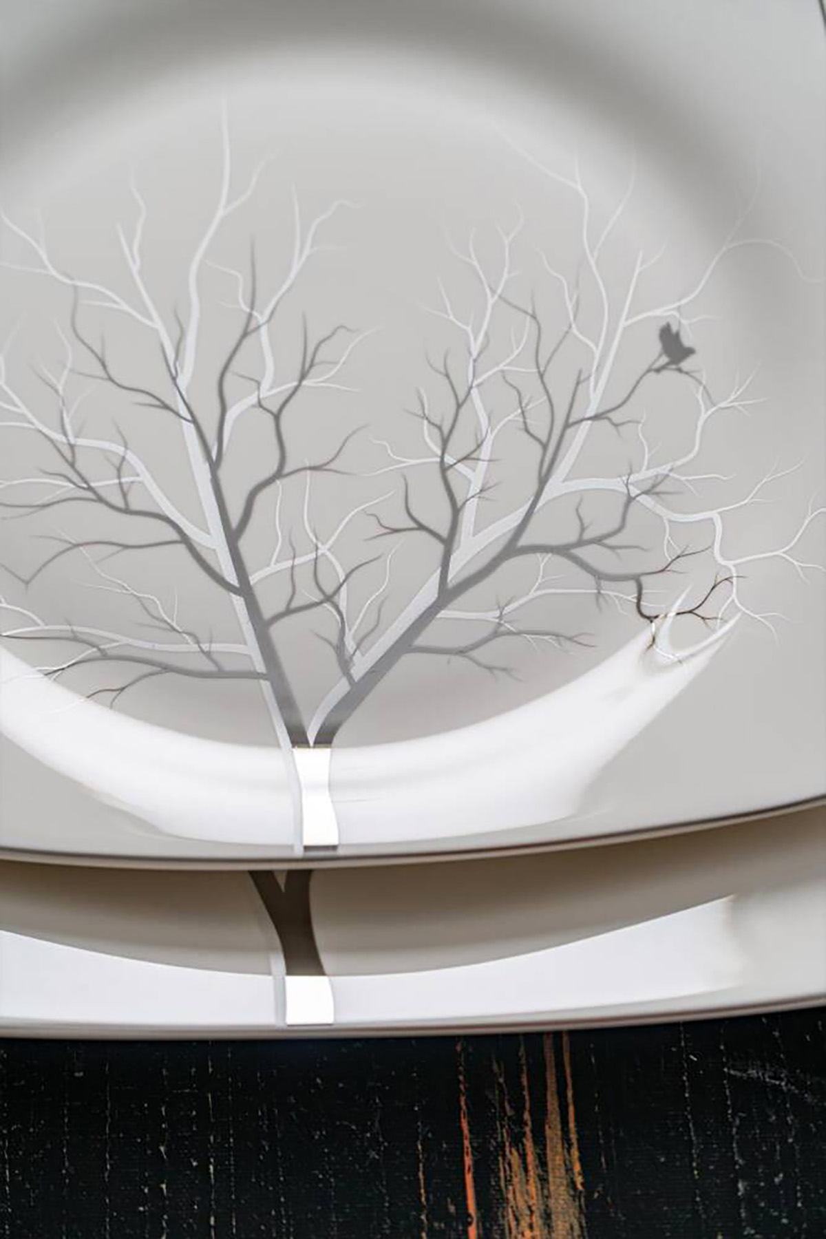 Acar Rosemary 12 Kişilik 60 Parça Porselen Yemek Takımı - Gümüş HNA-05749