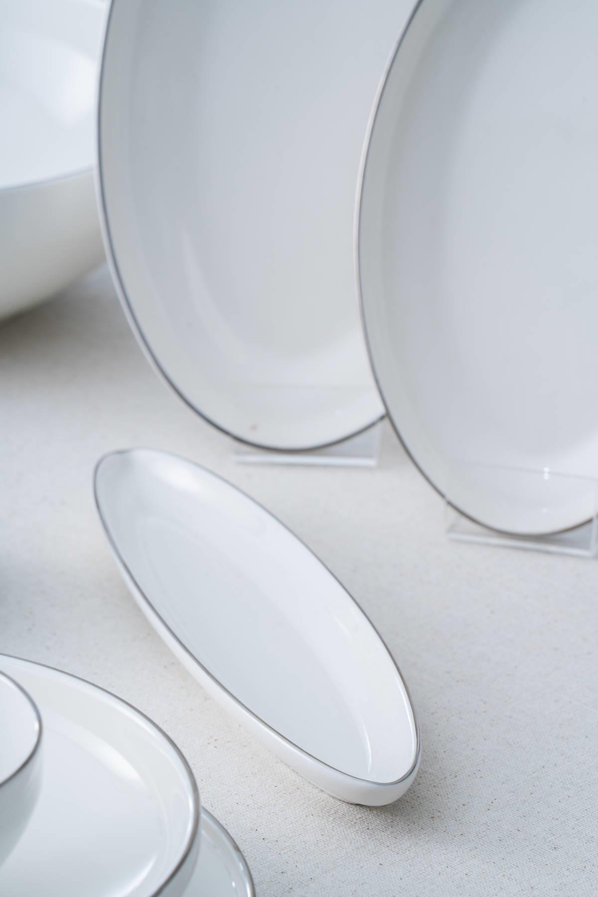 Acar Senna Gold 45 Parça Yemek Takımı - Beyaz - Gü