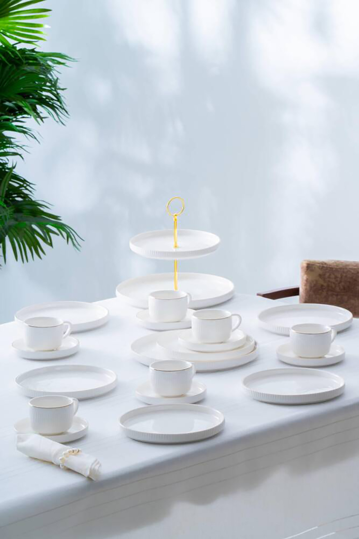 Acar Sierra 6 Kişilik 20 Parça Brunch Seti - Gold PORWM-06194