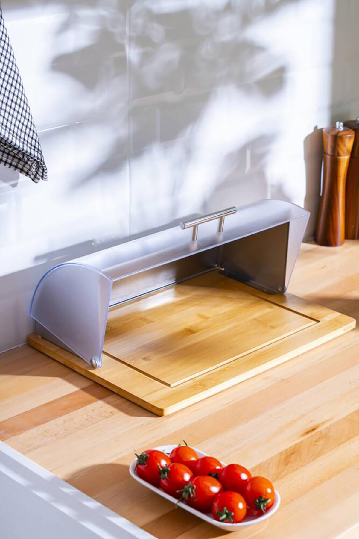 Acar Sirius Bambu Metal Kulplu Ekmek Saklama Kutusu - 38 cm WEL-07473