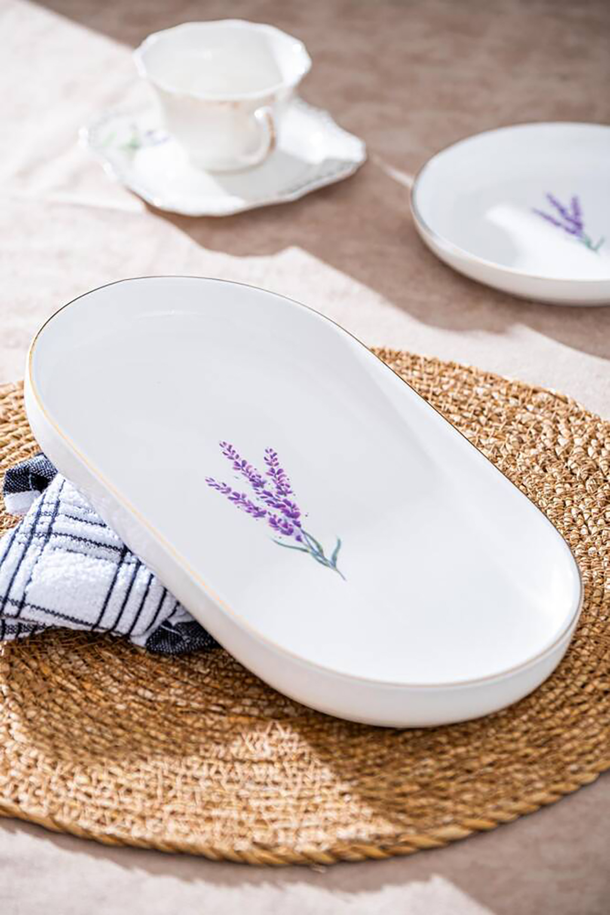 Acar Soft Royal Porselen Oval Tabak - 27 cm SCT-05708