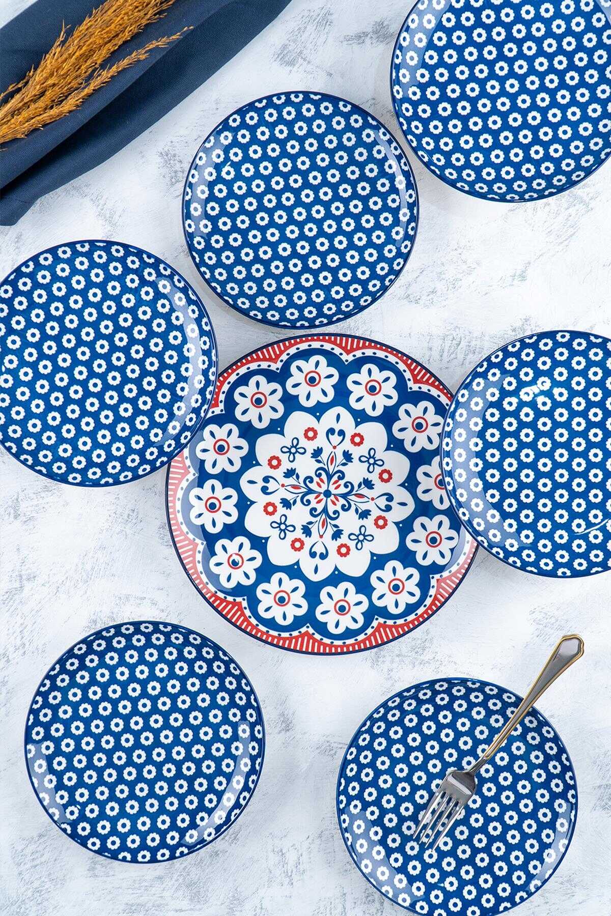 Acar Tiffany 7 Parça Pasta Seti - Mavi POR-05334