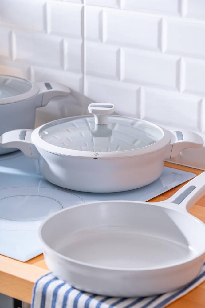 Acar Ultimate Pro 7 Parça Tencere Seti - Gri Beyaz BSC-06780 Acar Ultimate Pro 7 Parça Tencere Seti - Gri Beyaz BSC-06780