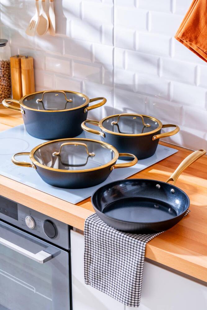 Acar Ultimate Pro 7 Parça Tencere Seti - Siyah BFT-06766 Acar Ultimate Pro 7 Parça Tencere Seti - Siyah BFT-06766