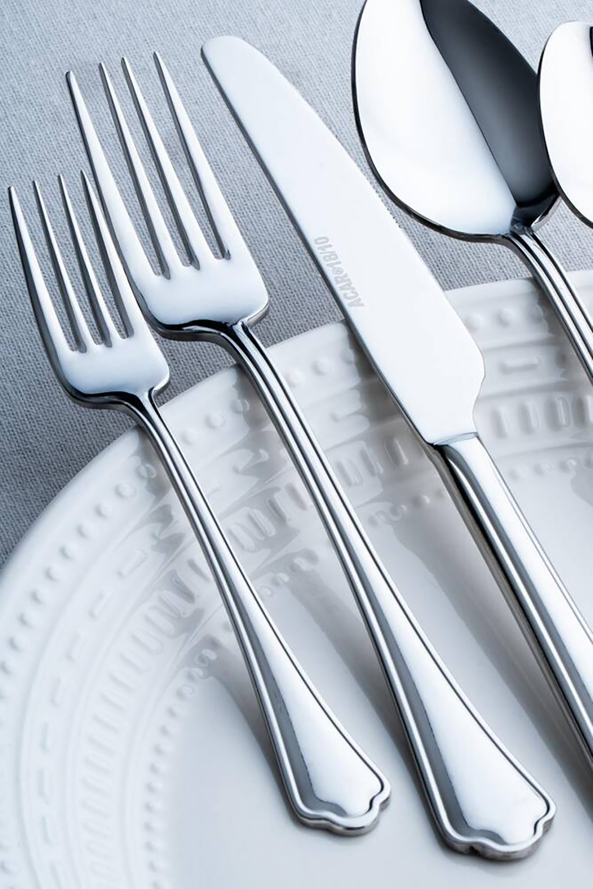 Acar Vanilla 12 Kişilik 72 Parça Silver Çatal Kaşık Bıçak Takımı ART-07763