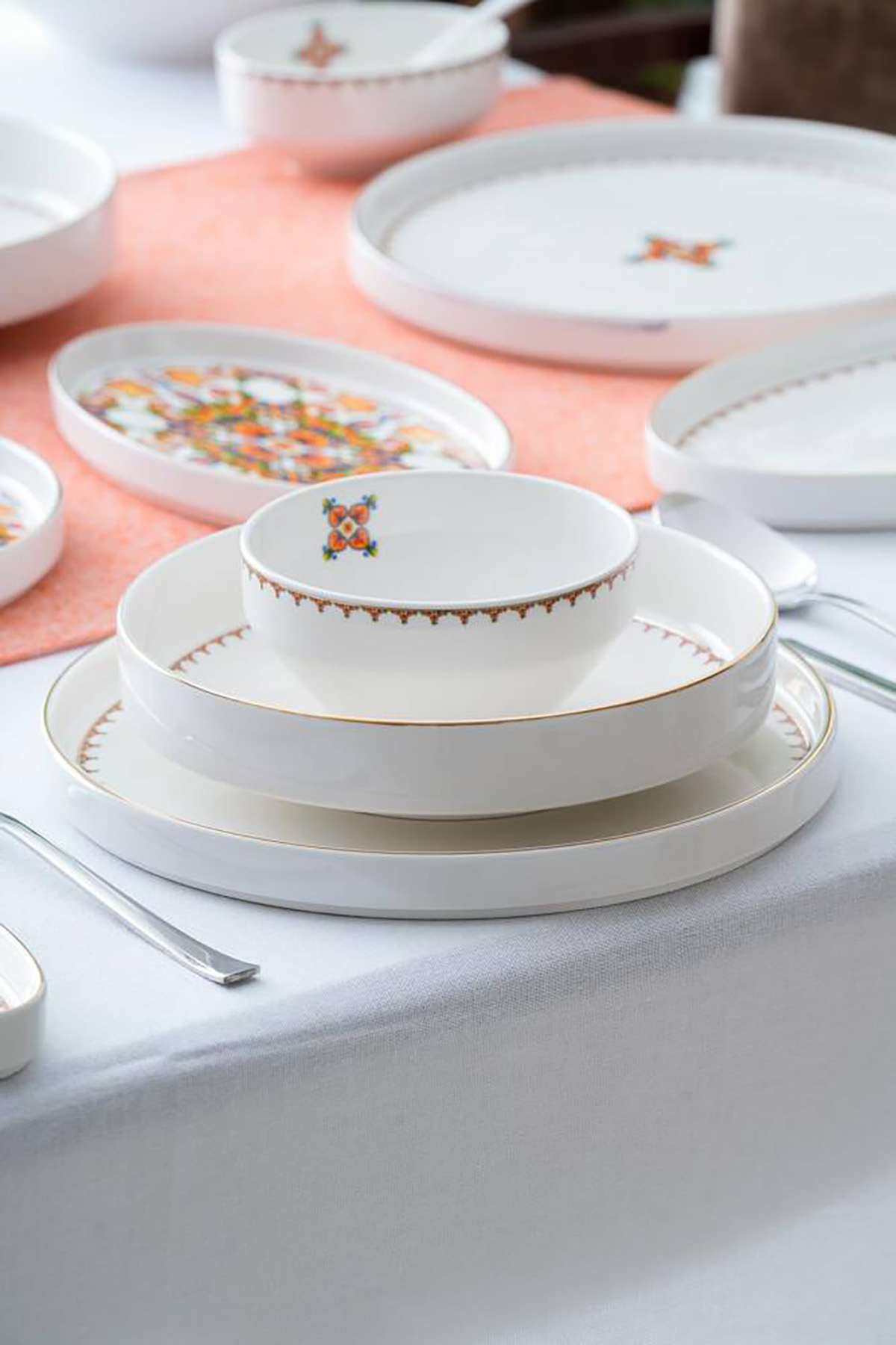 Acar Vega 6 Kişilik 45 Parça Kahvaltı & Yemek Takımı PORWM-05307