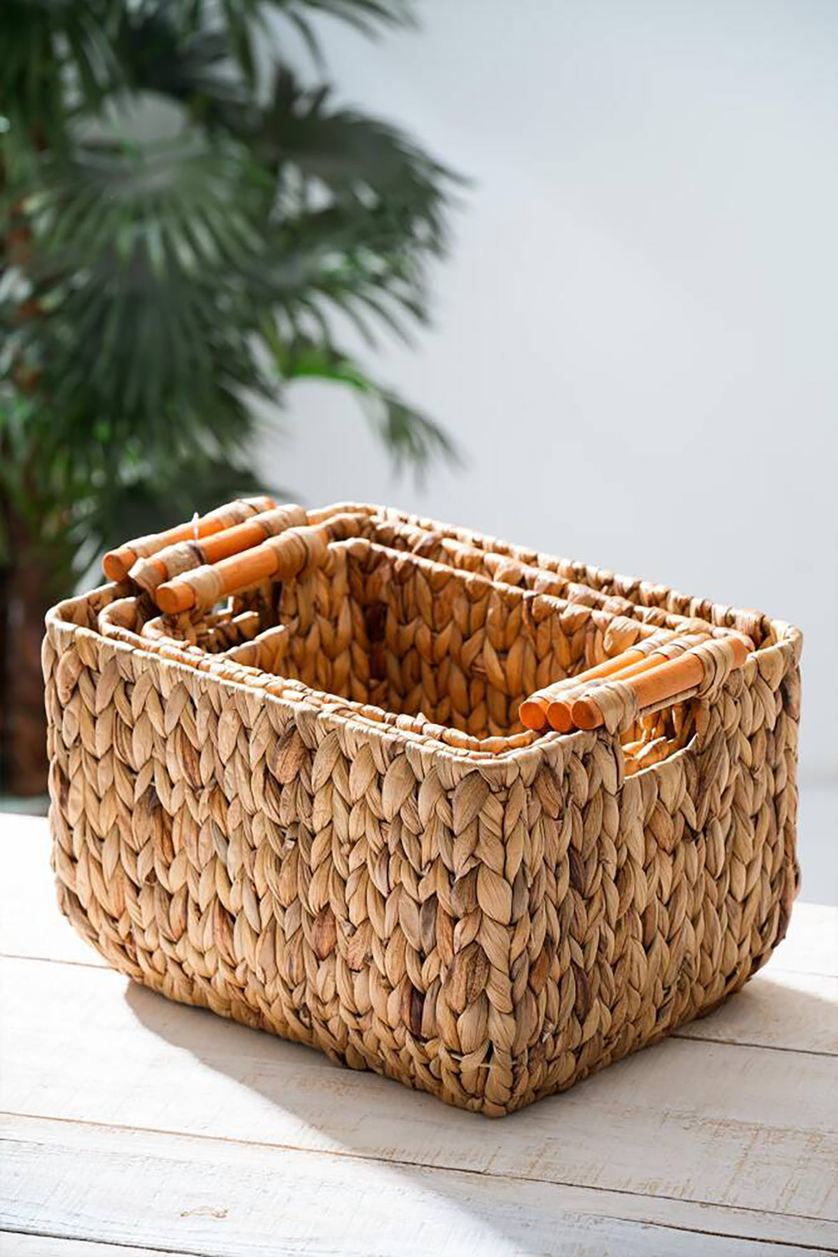 Acar Wicker 3 lü Dekoratif Hasır Sepet ACR-313 Acar Wicker 3 lü Dekoratif Hasır Sepet ACR-313