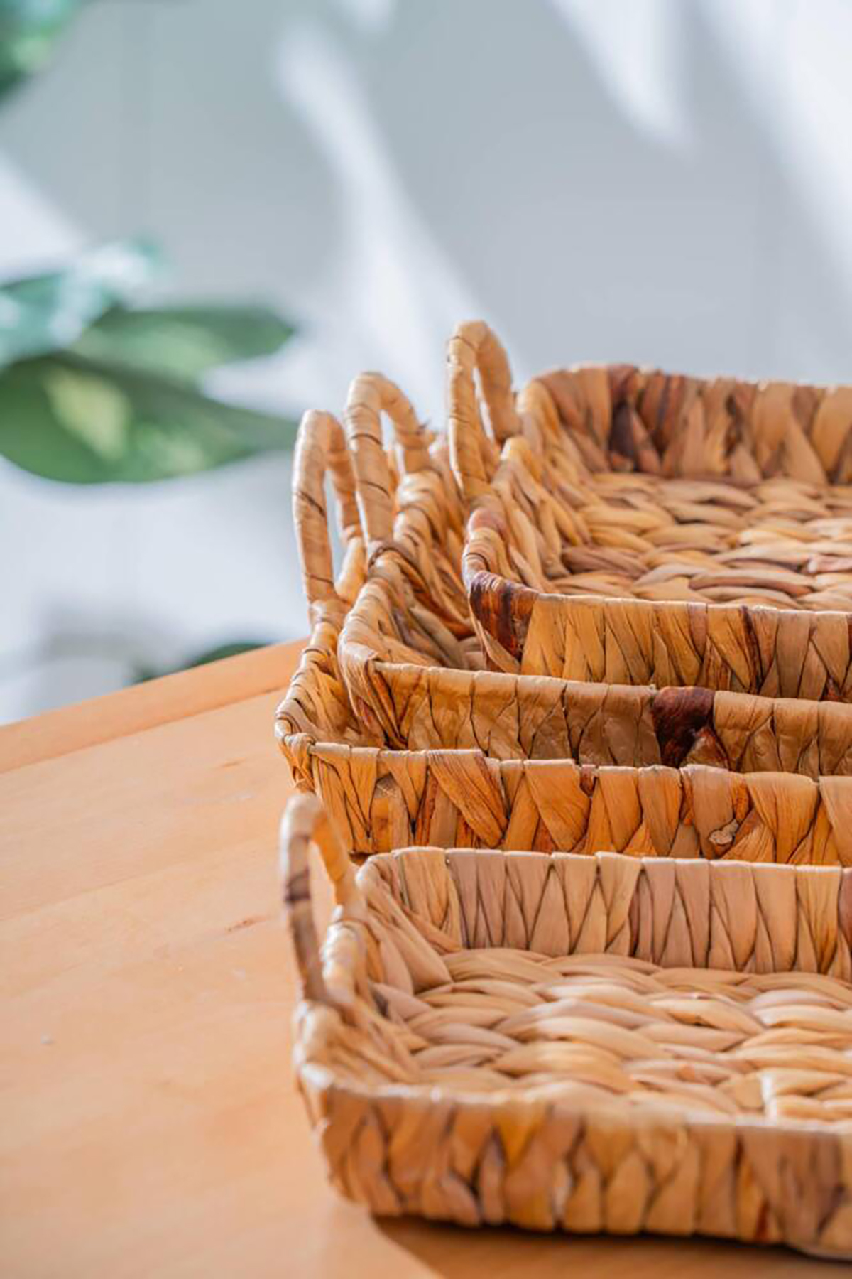 Acar Wicker 4 Parça Hasır Kare Sepet SEP-06997