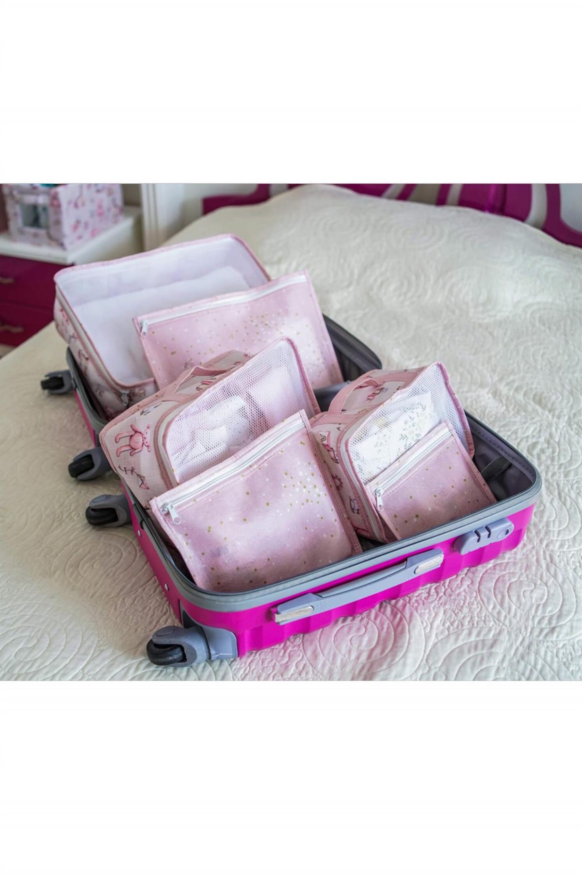 Alas Baby 6lı Seyahat Organizer Çantası - Pembe