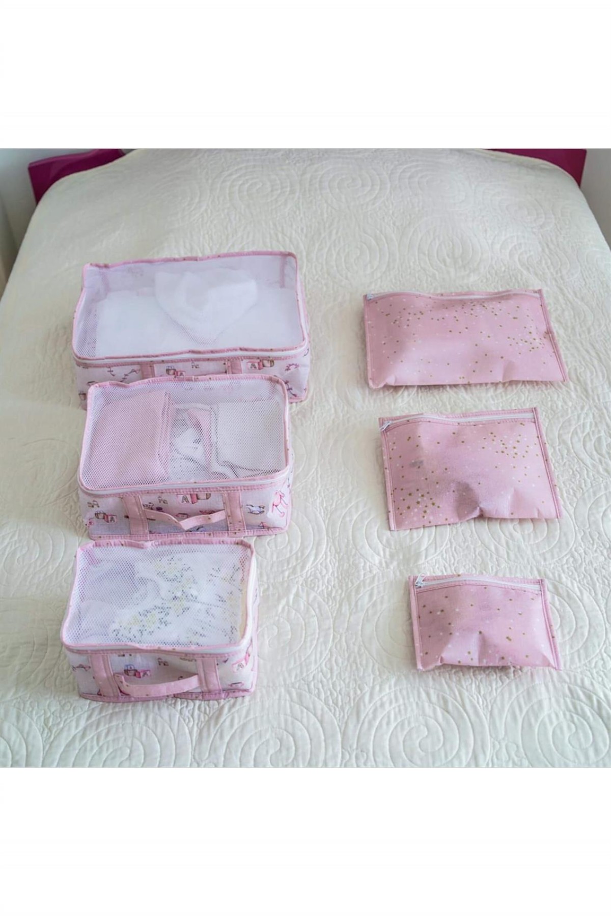 Alas Baby 6lı Seyahat Organizer Çantası - Pembe