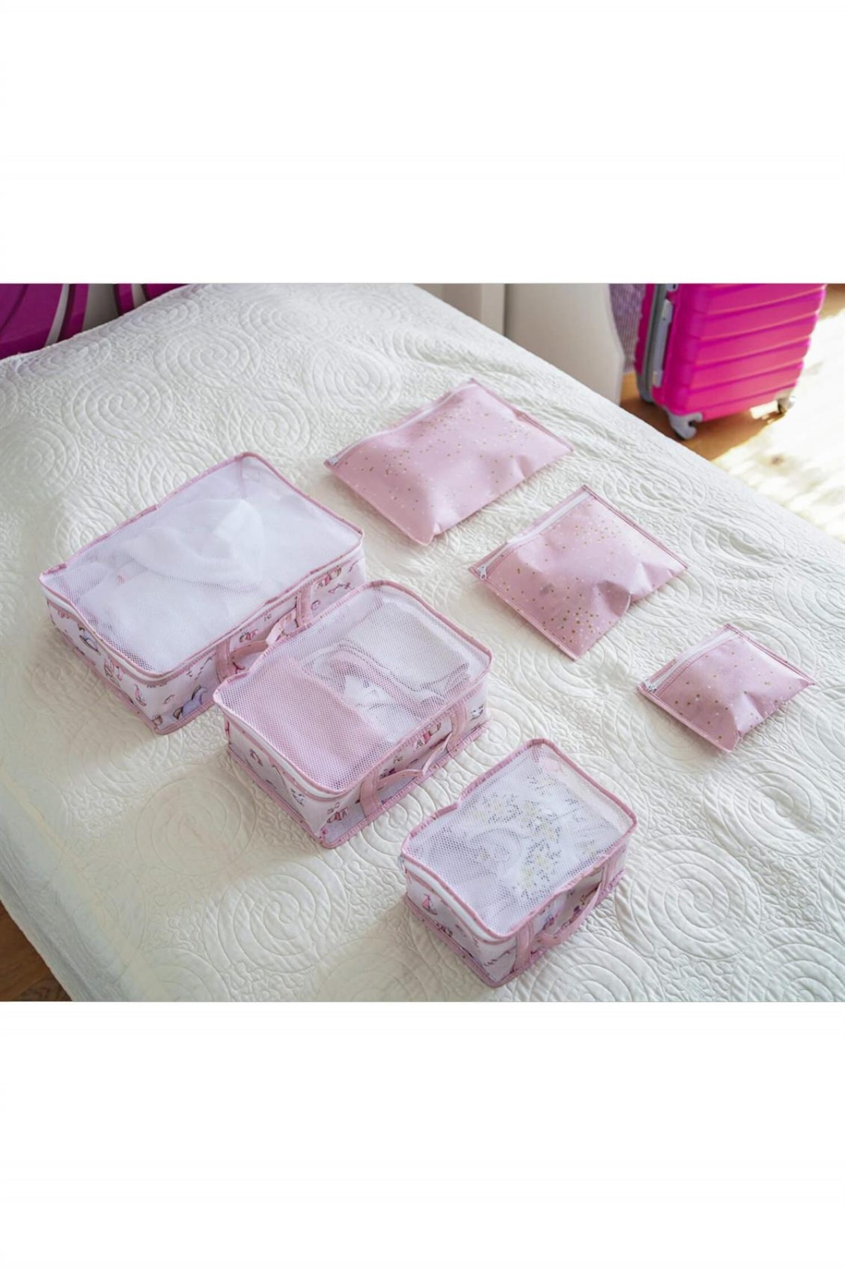 Alas Baby 6lı Seyahat Organizer Çantası - Pembe