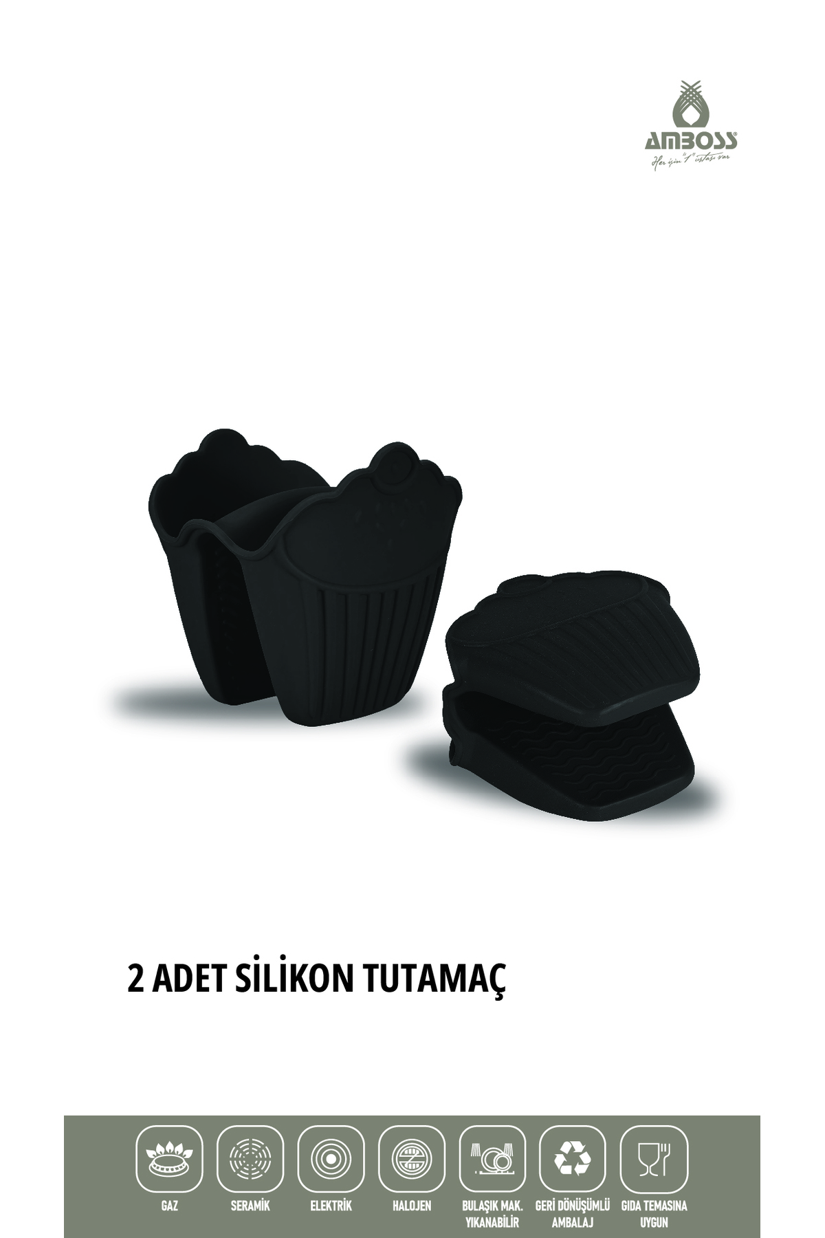 Amboss 7 Parça Copper Döküm Tencere Seti - Siyah Amboss 7 Parça Copper Döküm Tencere Seti - Siyah