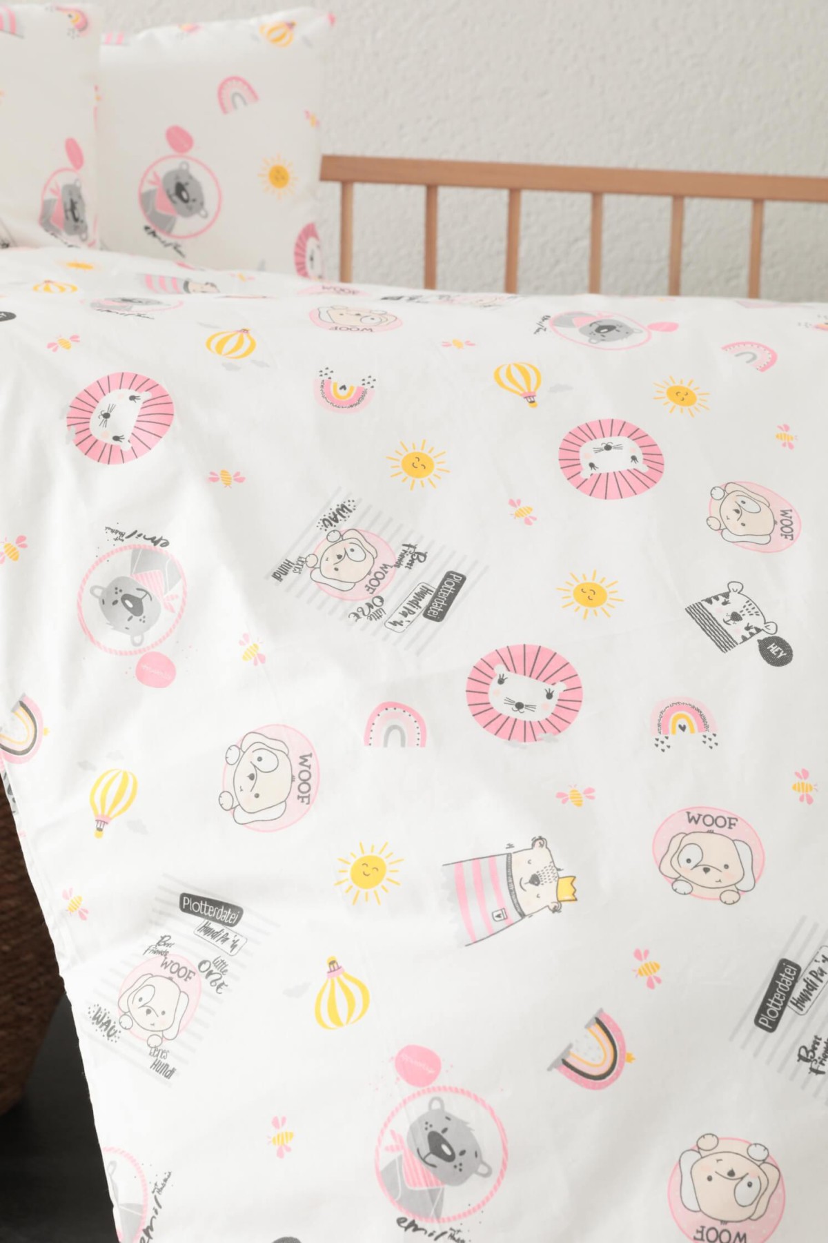 Baby %100 Pamuk Best Friends Bebek Nevresim Takımı - Pembe