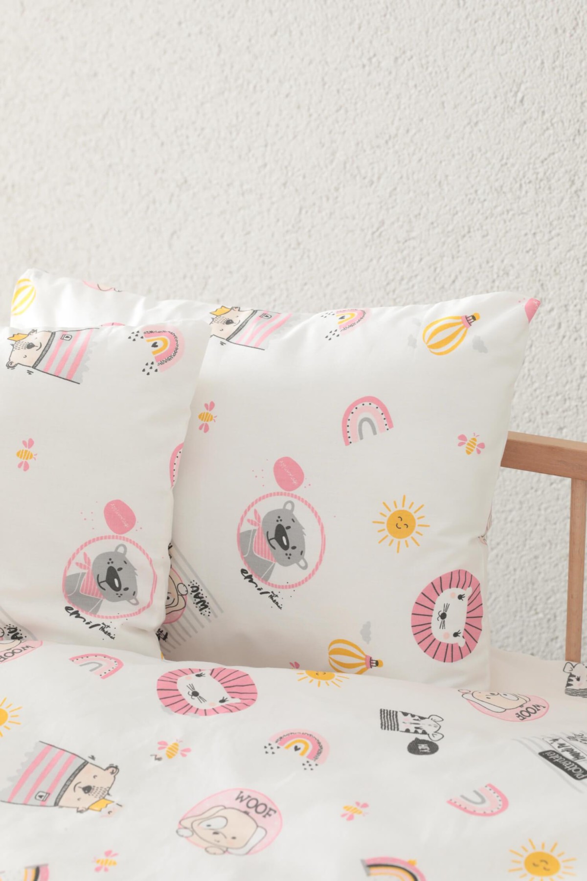 Baby %100 Pamuk Best Friends Bebek Nevresim Takımı - Pembe