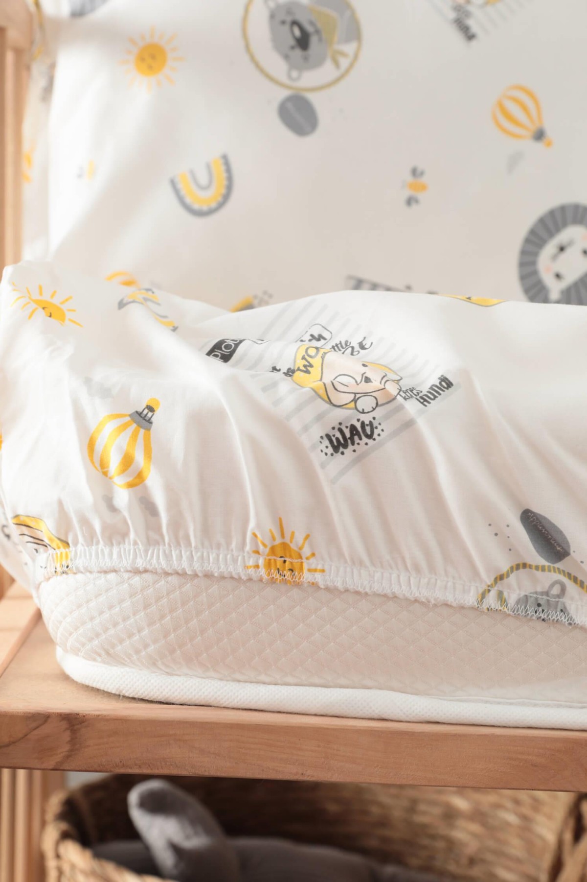 Baby %100 Pamuk Best Friends Bebek Nevresim Takımı - Sarı