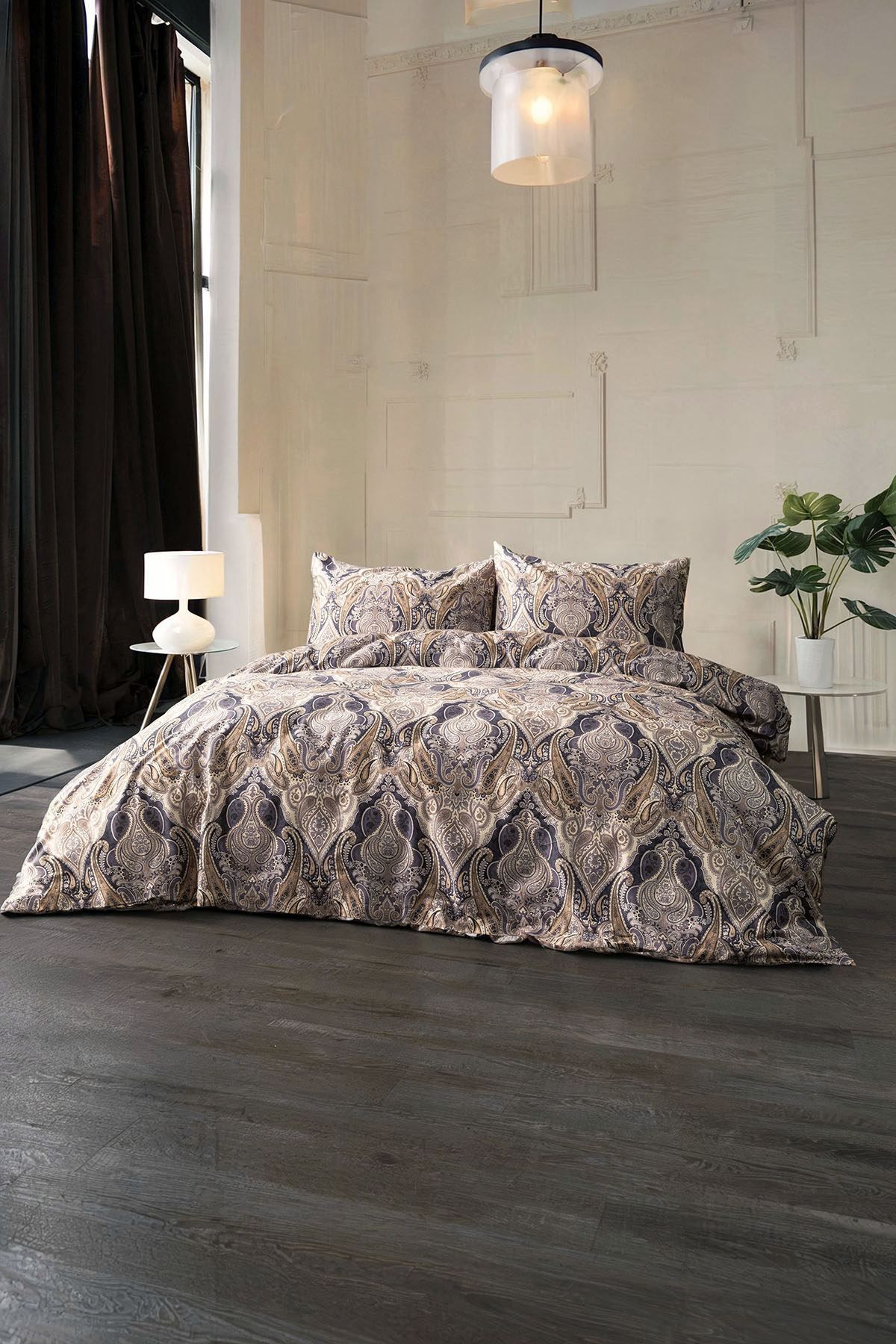 Bellora Premium %100 Pamuk Saten Çift Kişilik Nevresim Takımı - Bej Bellora Premium %100 Pamuk Saten Çift Kişilik Nevresim Takımı - Bej