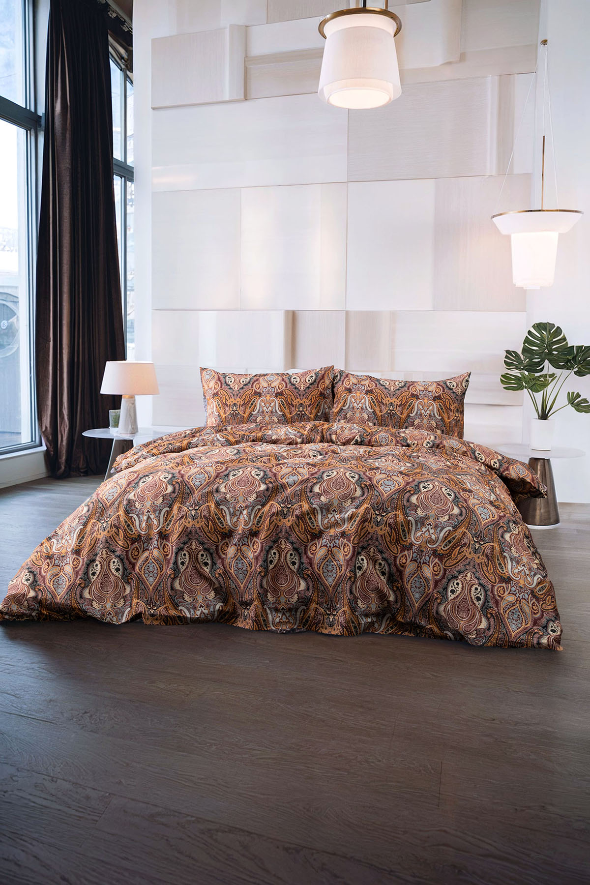 Bellora Premium %100 Pamuk Saten Çift Kişilik Nevresim Takımı - Kiremit Bellora Premium %100 Pamuk Saten Çift Kişilik Nevresim Takımı - Kiremit