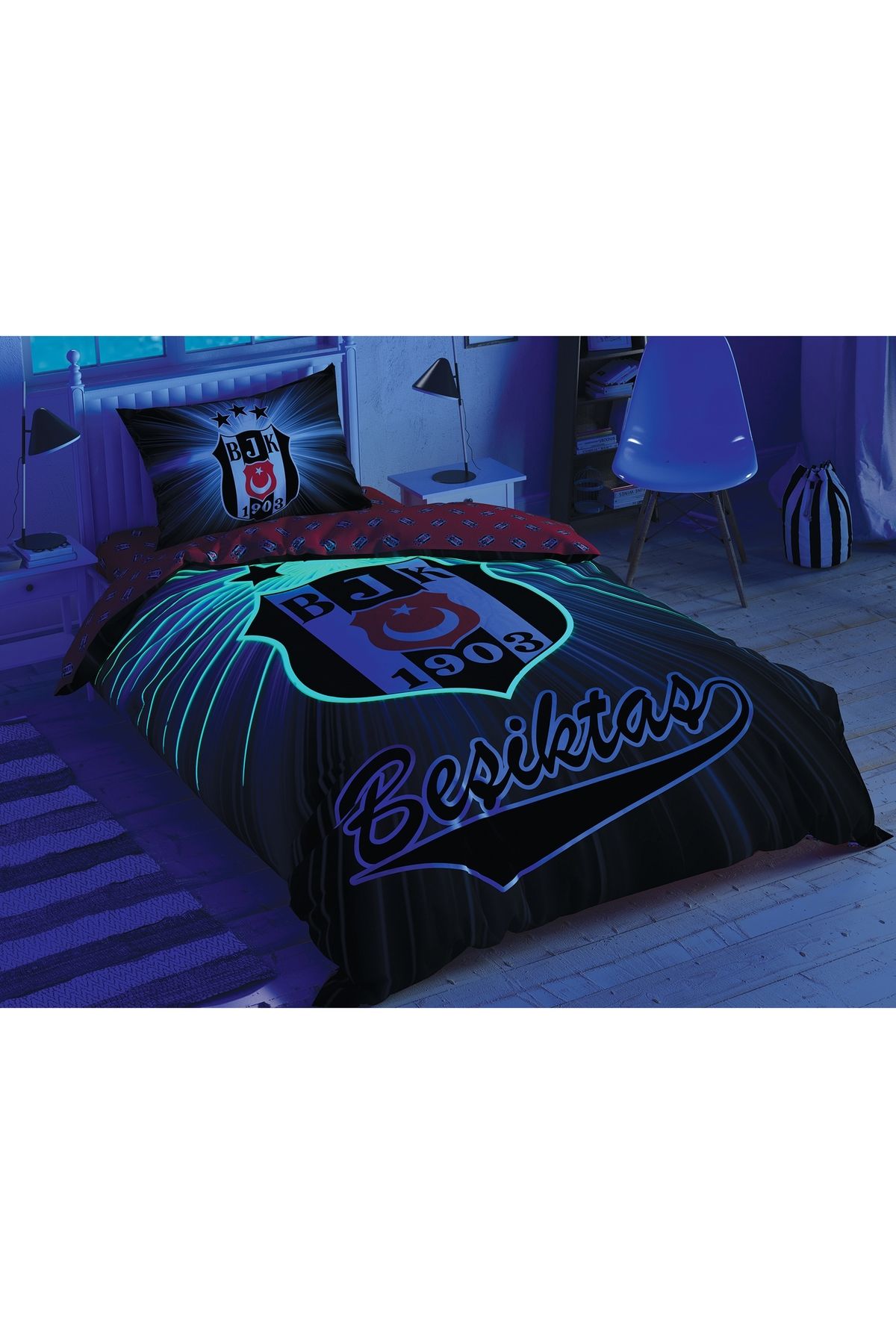 Beşiktaş Light Glow Pamuk Lisanslı Nevresim Takımı
