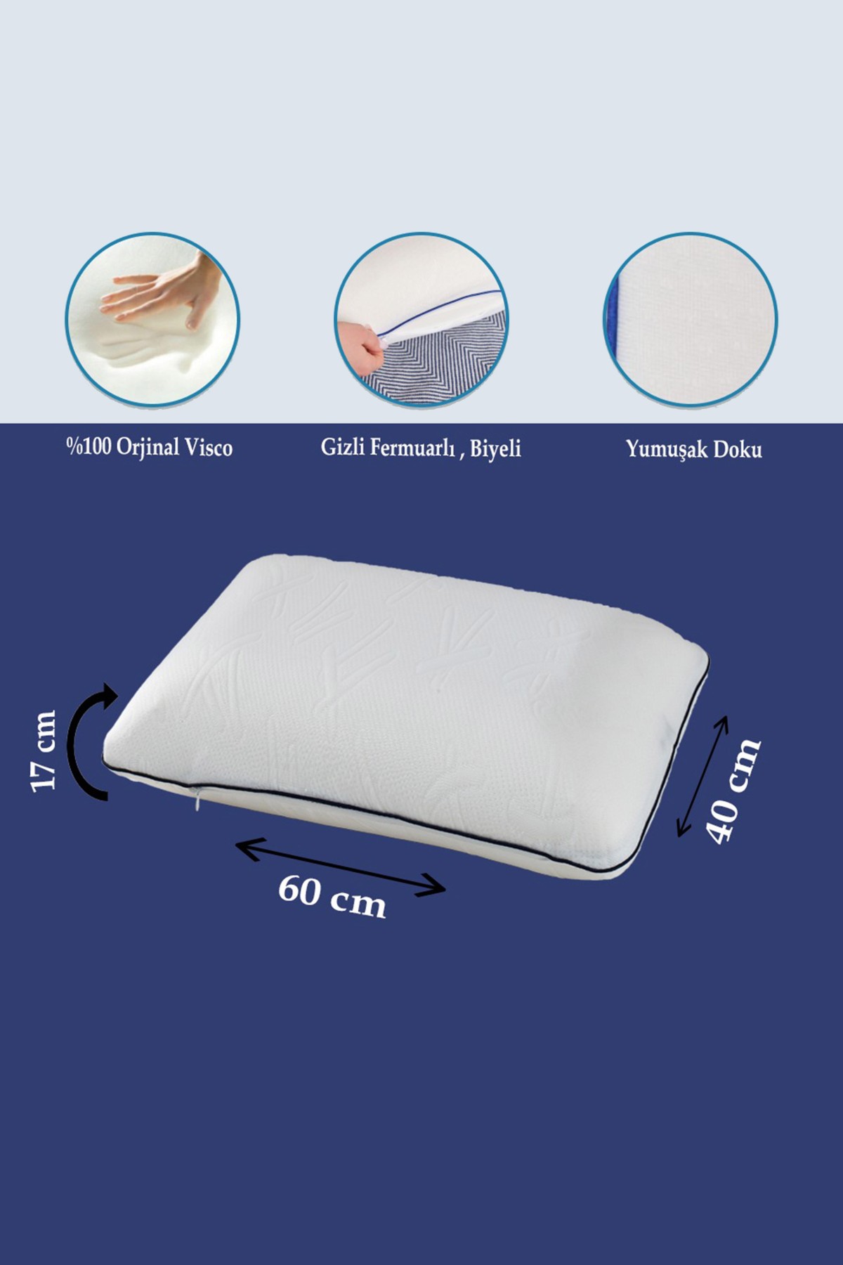 Biocotton Ortopedik Visco Yastık 60x40 cm