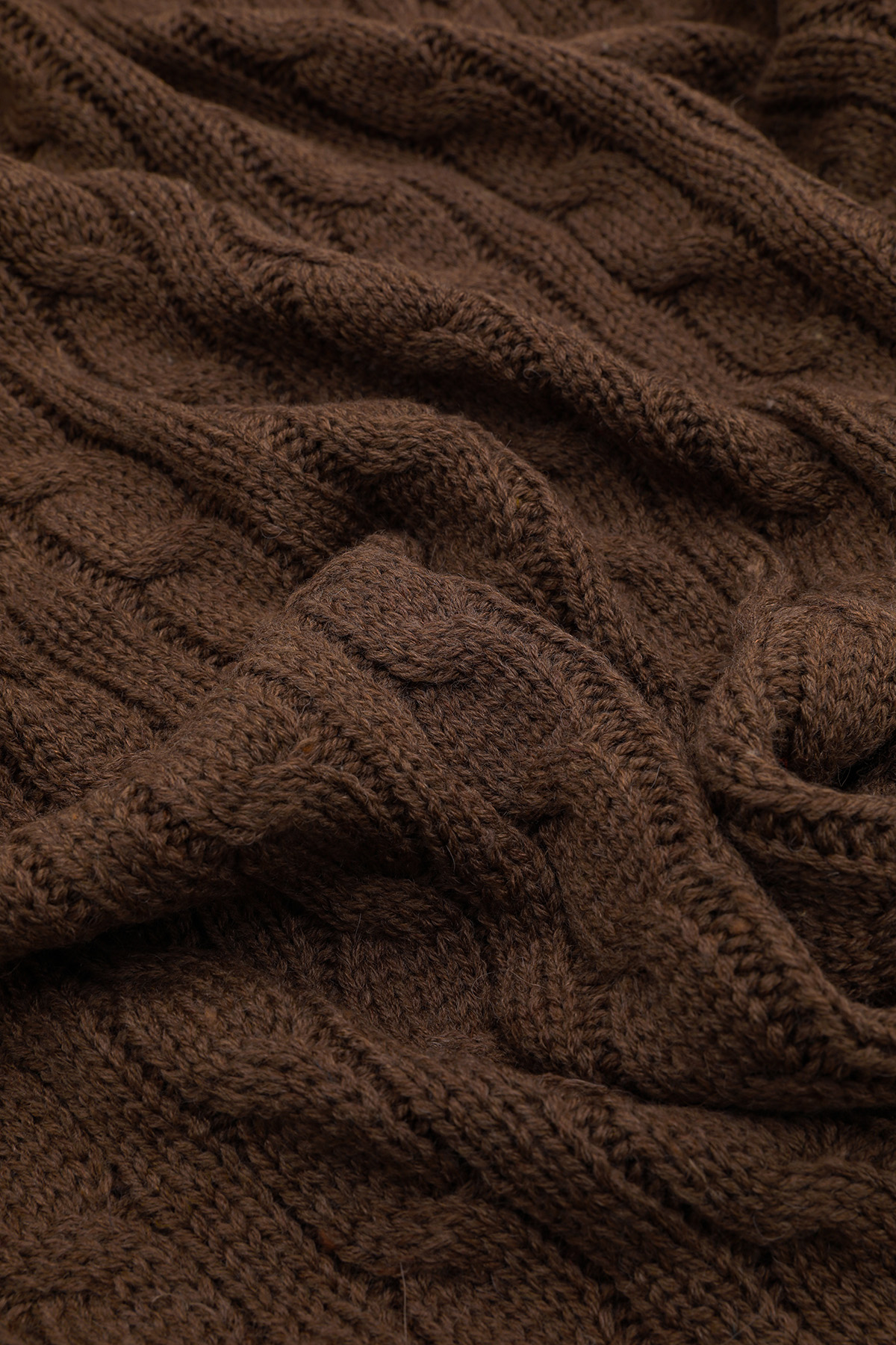 Biocotton Triko Ponponlu Tv Battaniyesi - Kahveren Biocotton Triko Ponponlu Tv Battaniyesi - Kahveren